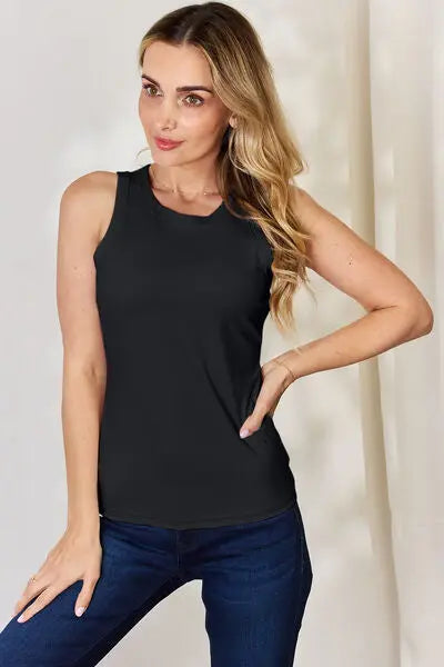 Basic Bae Full Size Round Neck Slim Tank - Be Bliss Boutique