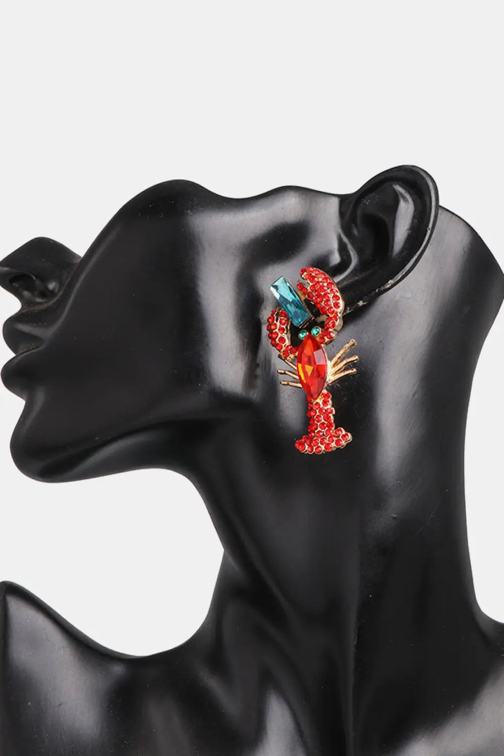 Lobster Shape Glass Stone Dangle Earrings - Be Bliss Boutique