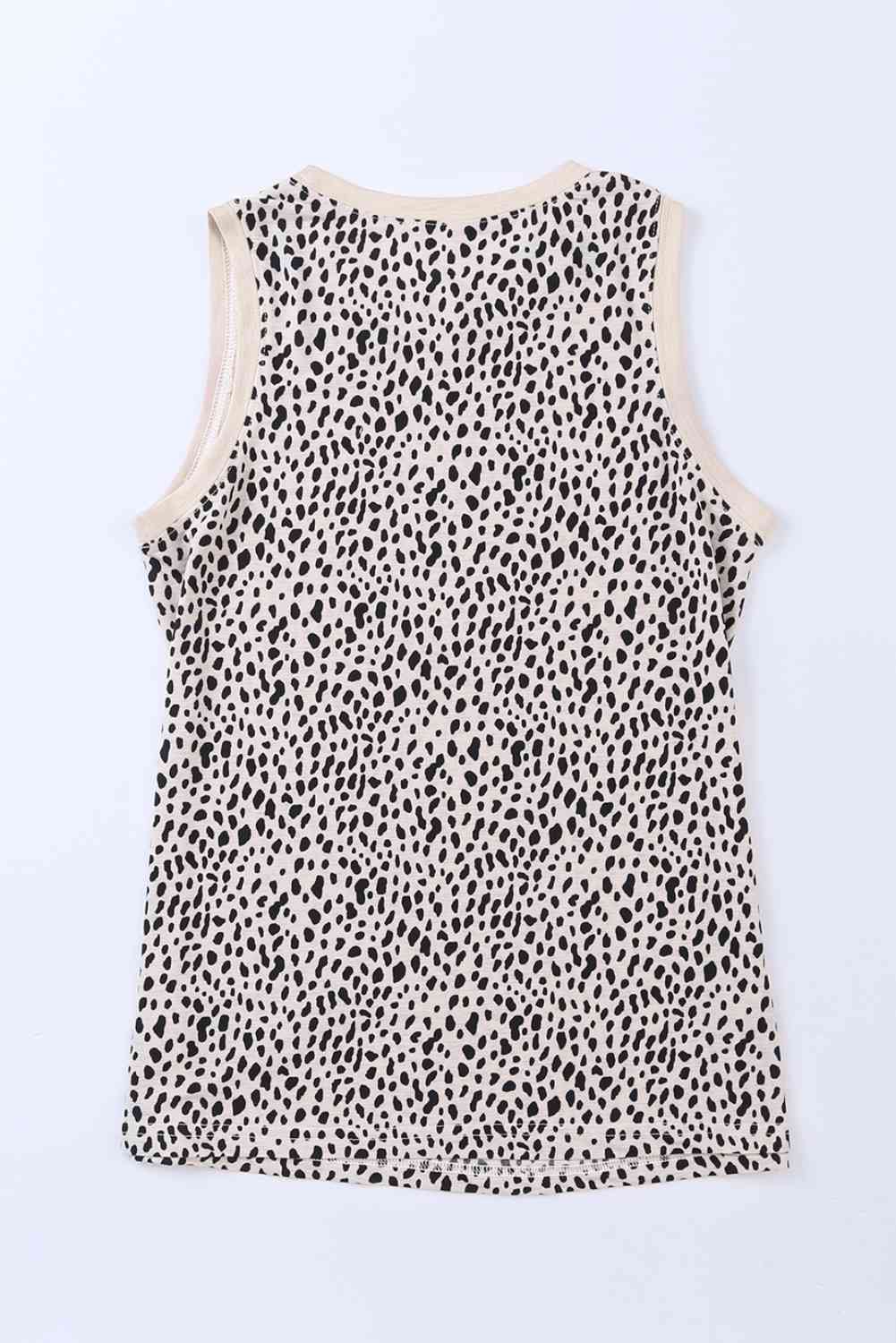 Printed Round Neck Tank - Be Bliss Boutique