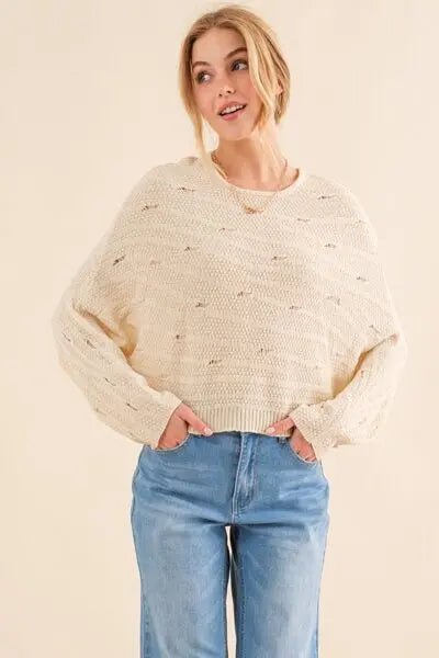 And The Why Dolman Sleeves Sweater - Be Bliss Boutique