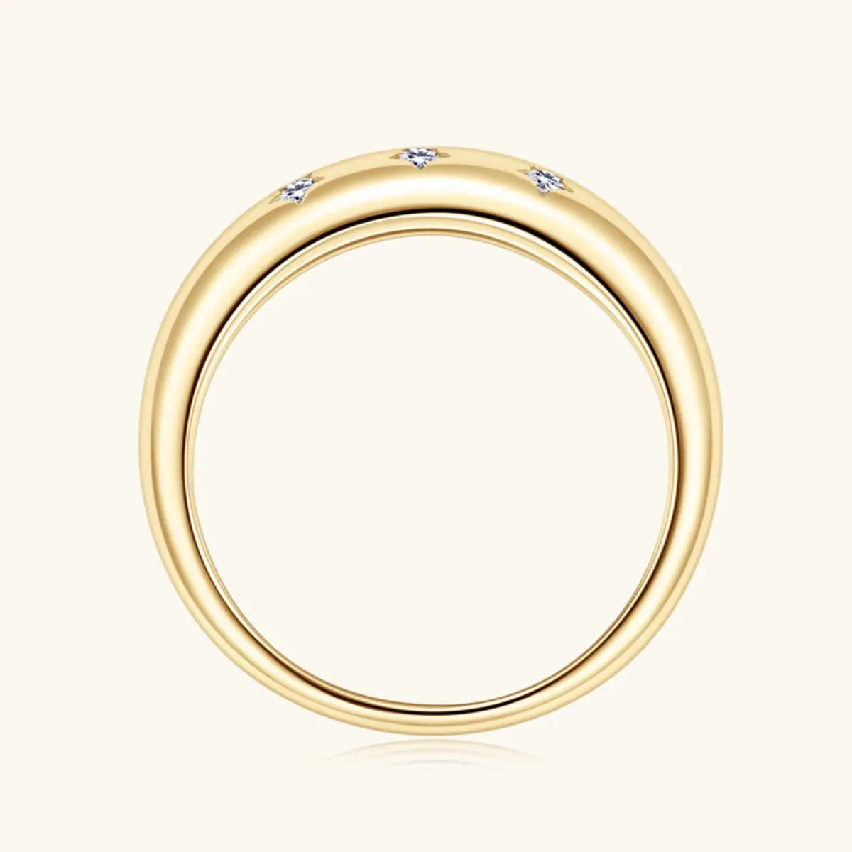 925 Sterling Silver Inlaid Moissanite Star Ring - Be Bliss Boutique