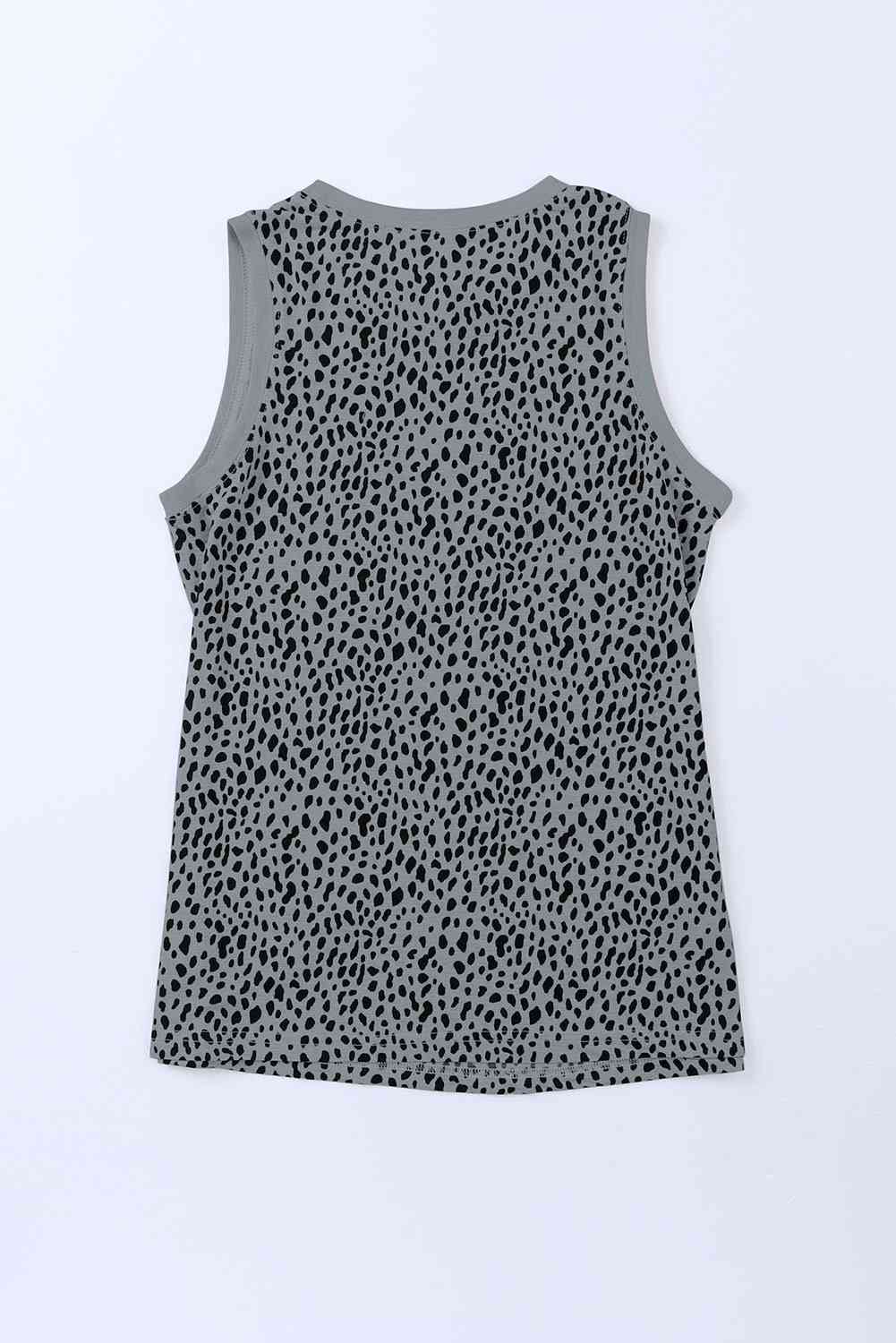 Printed Round Neck Tank - Be Bliss Boutique