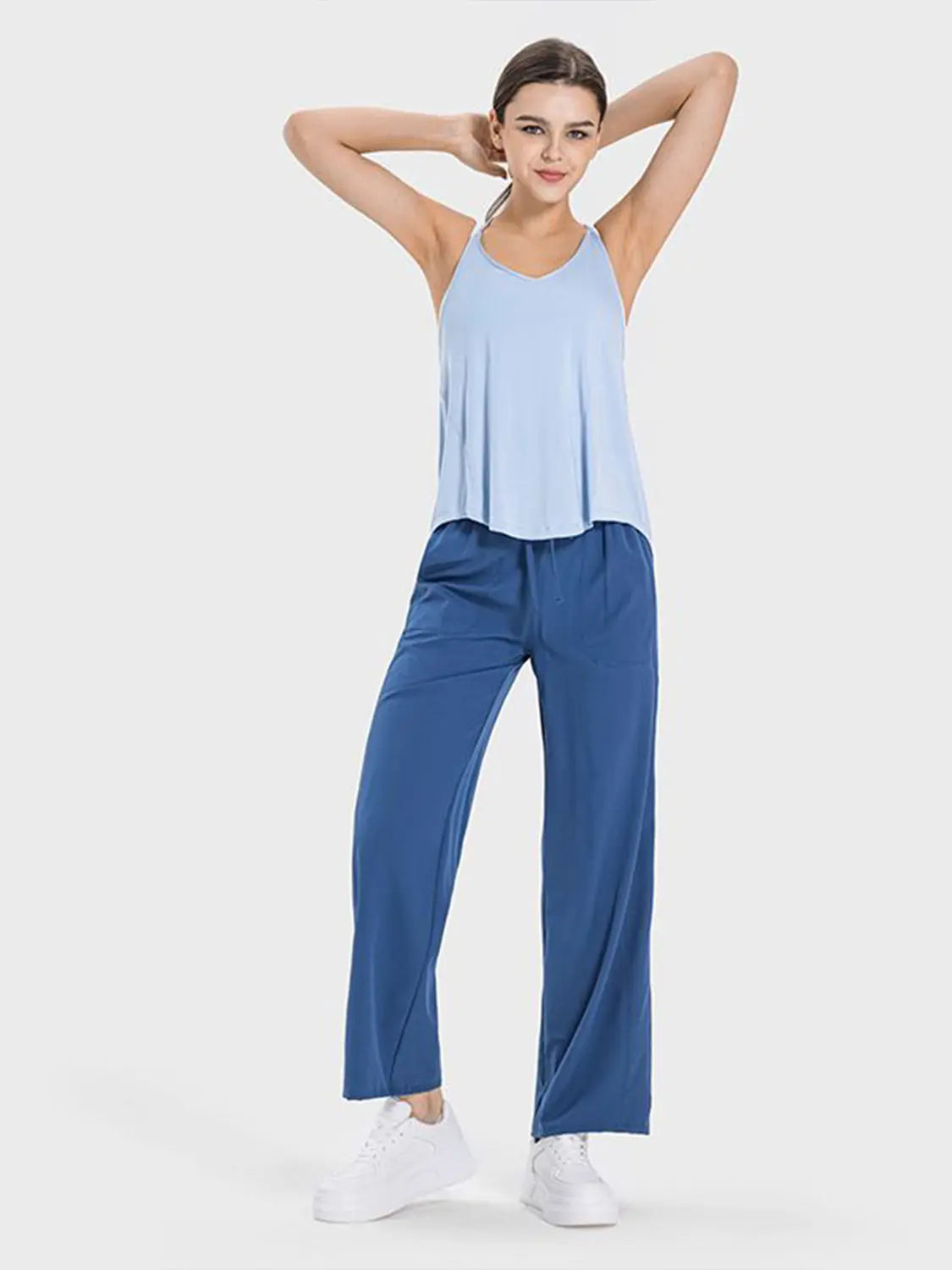 Slit Spaghetti Strap Scoop Neck Cami - Be Bliss Boutique