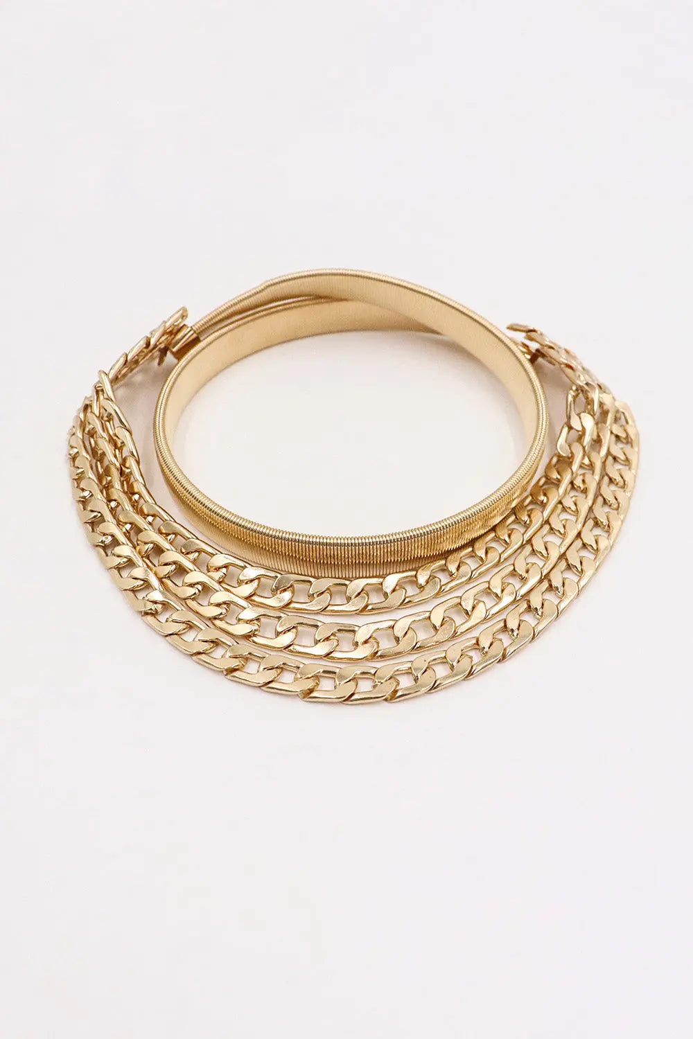 Metal Triple-Layered Chain Belt - Be Bliss Boutique