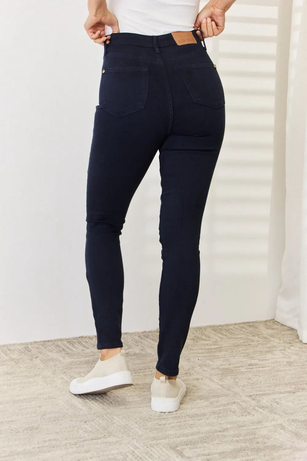 Judy Blue Full Size Garment Dyed Tummy Control Skinny Jeans - Be Bliss Boutique