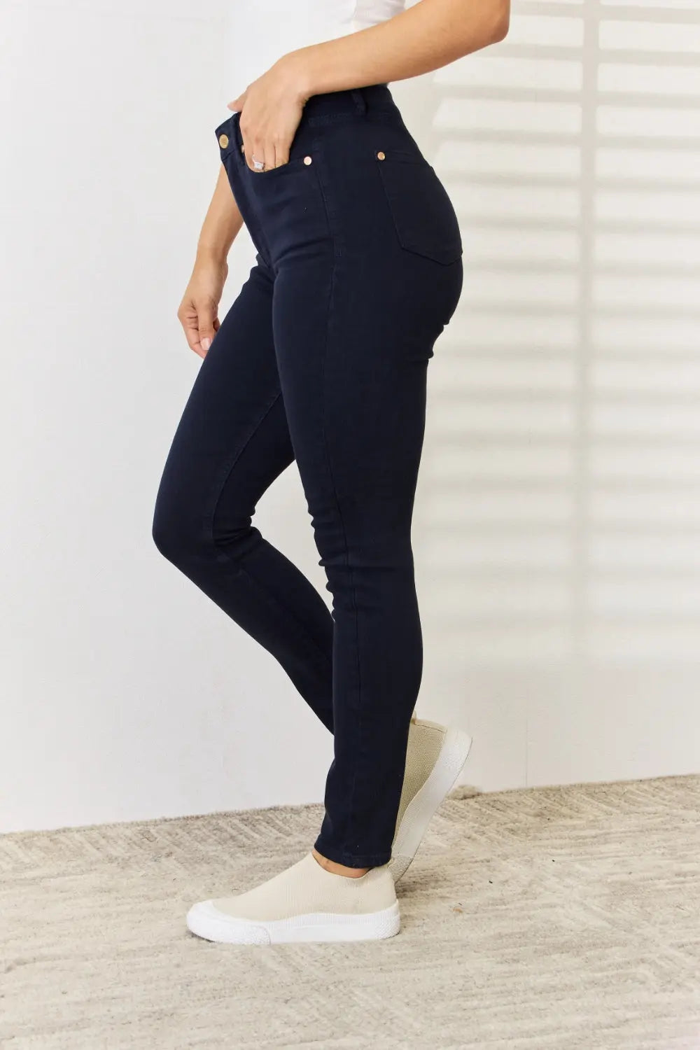 Judy Blue Full Size Garment Dyed Tummy Control Skinny Jeans - Be Bliss Boutique