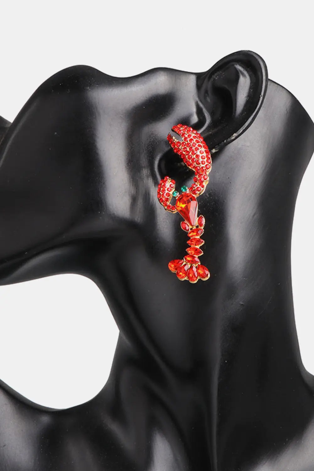Lobster Shape Glass Stone Dangle Earrings - Be Bliss Boutique