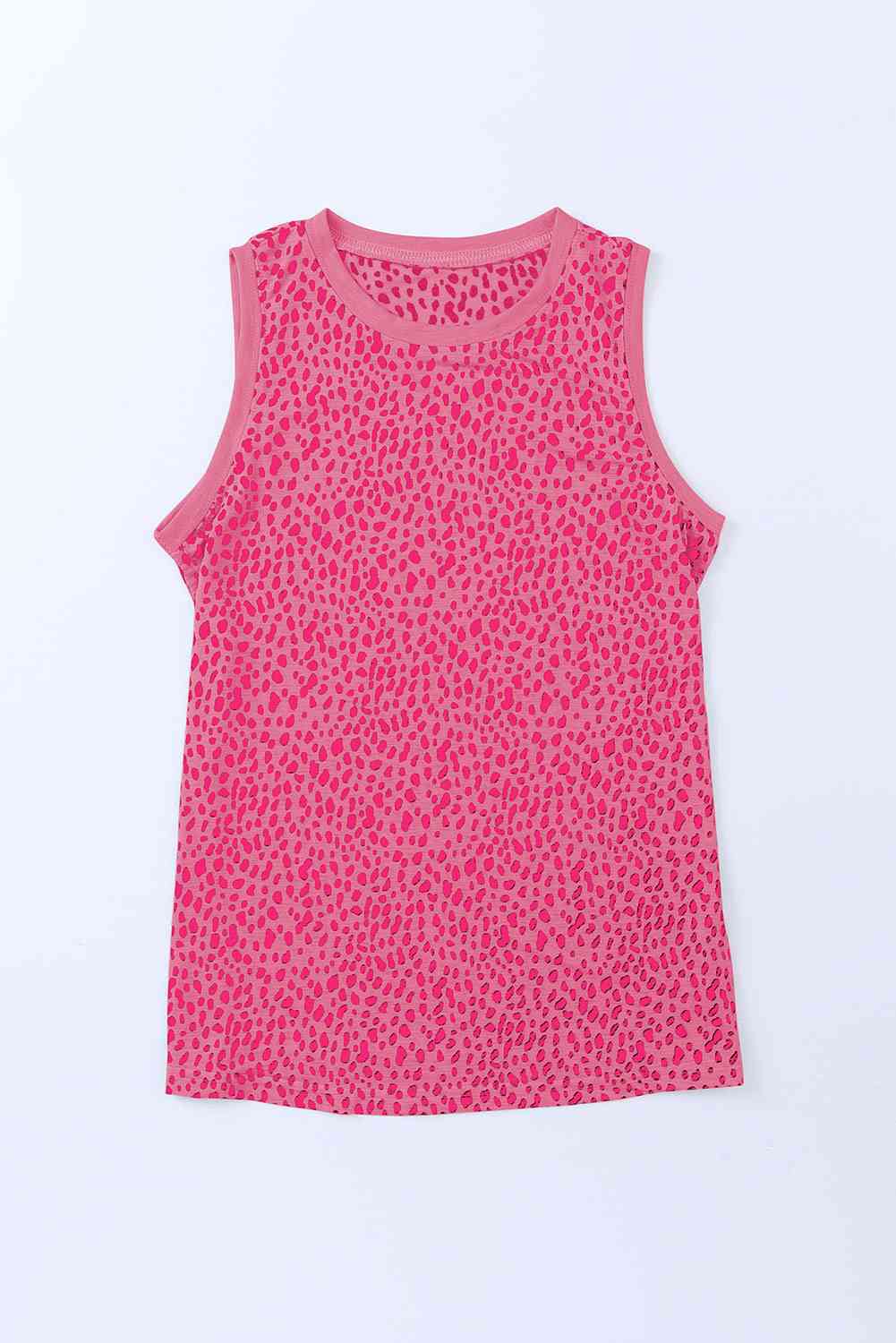 Printed Round Neck Tank - Be Bliss Boutique