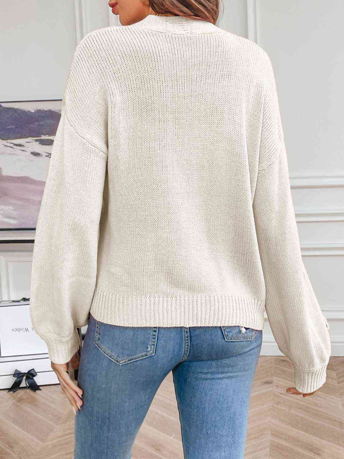 Floral Long Sleeve Open Front Cardigan - Be Bliss Boutique