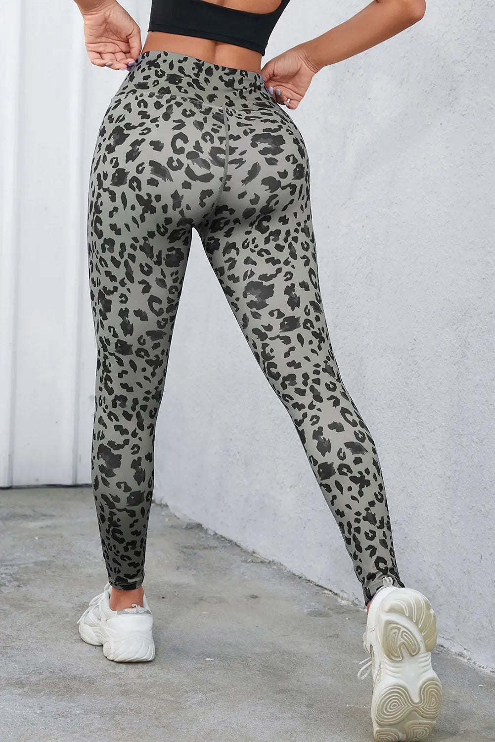 Leopard Print Wide Waistband Leggings - Be Bliss Boutique