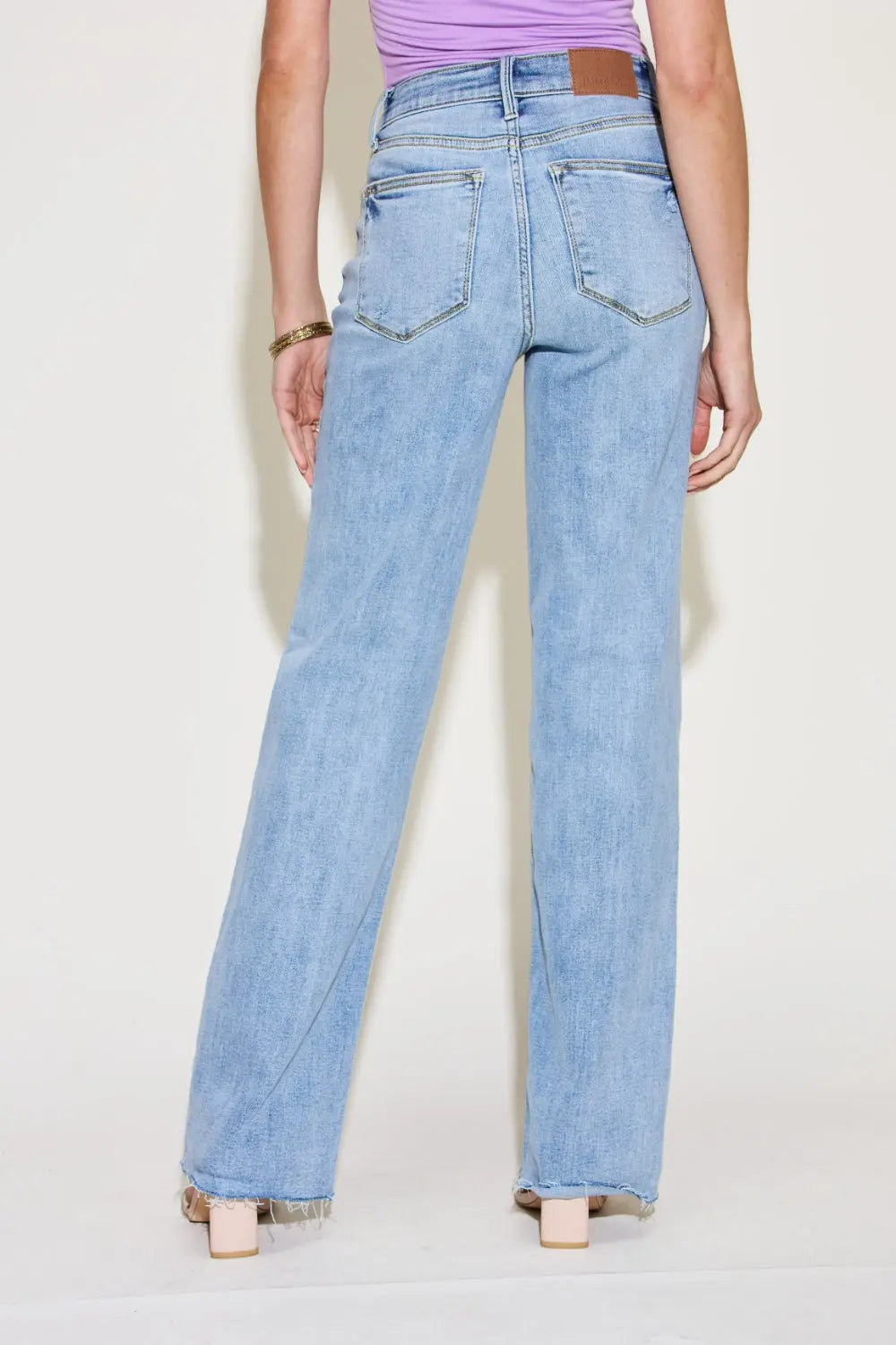 Judy Blue Full Size V Front Waistband Straight Jeans - Be Bliss Boutique