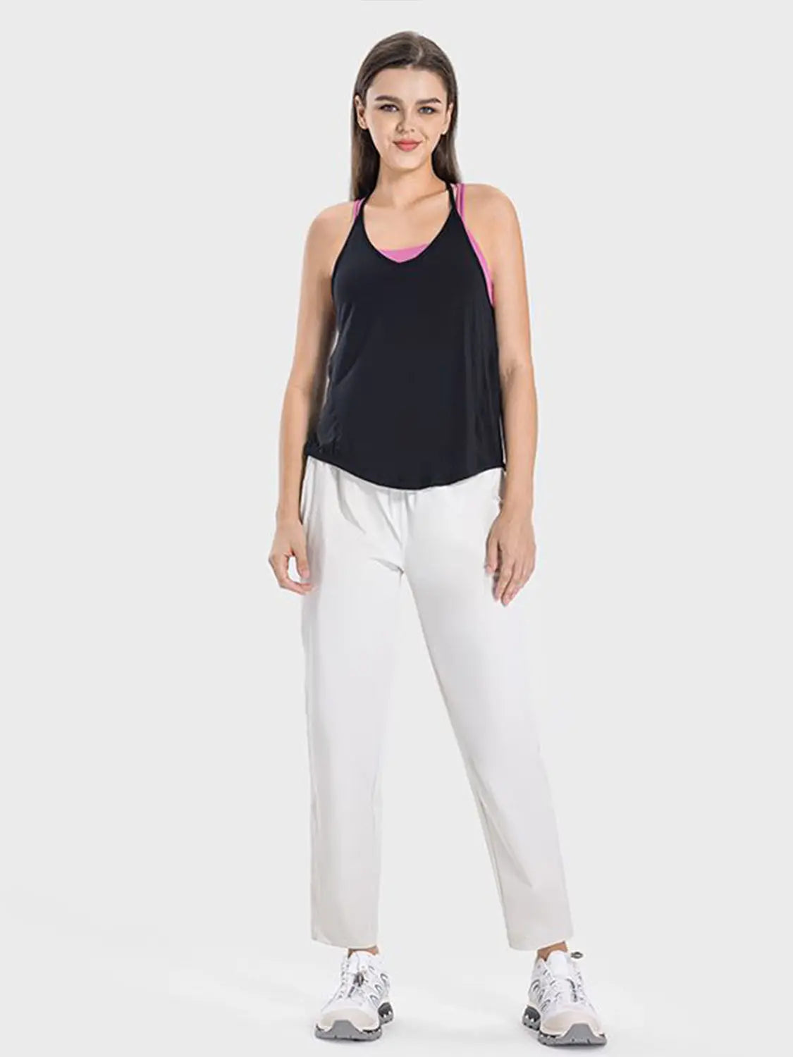 Slit Spaghetti Strap Scoop Neck Cami - Be Bliss Boutique