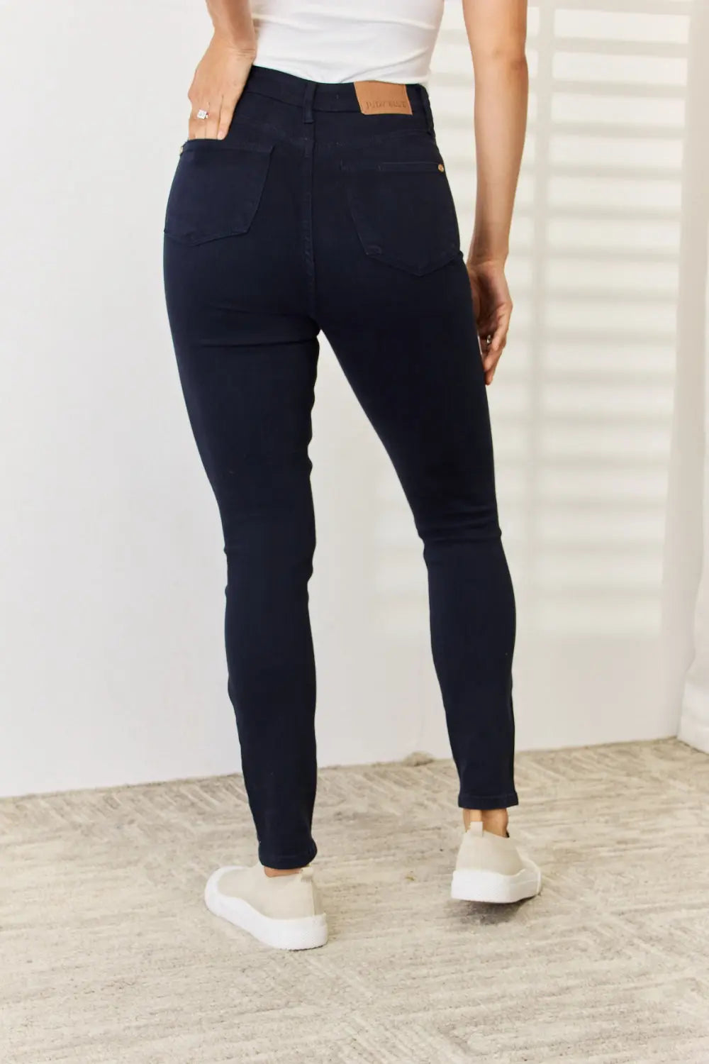Judy Blue Full Size Garment Dyed Tummy Control Skinny Jeans - Be Bliss Boutique