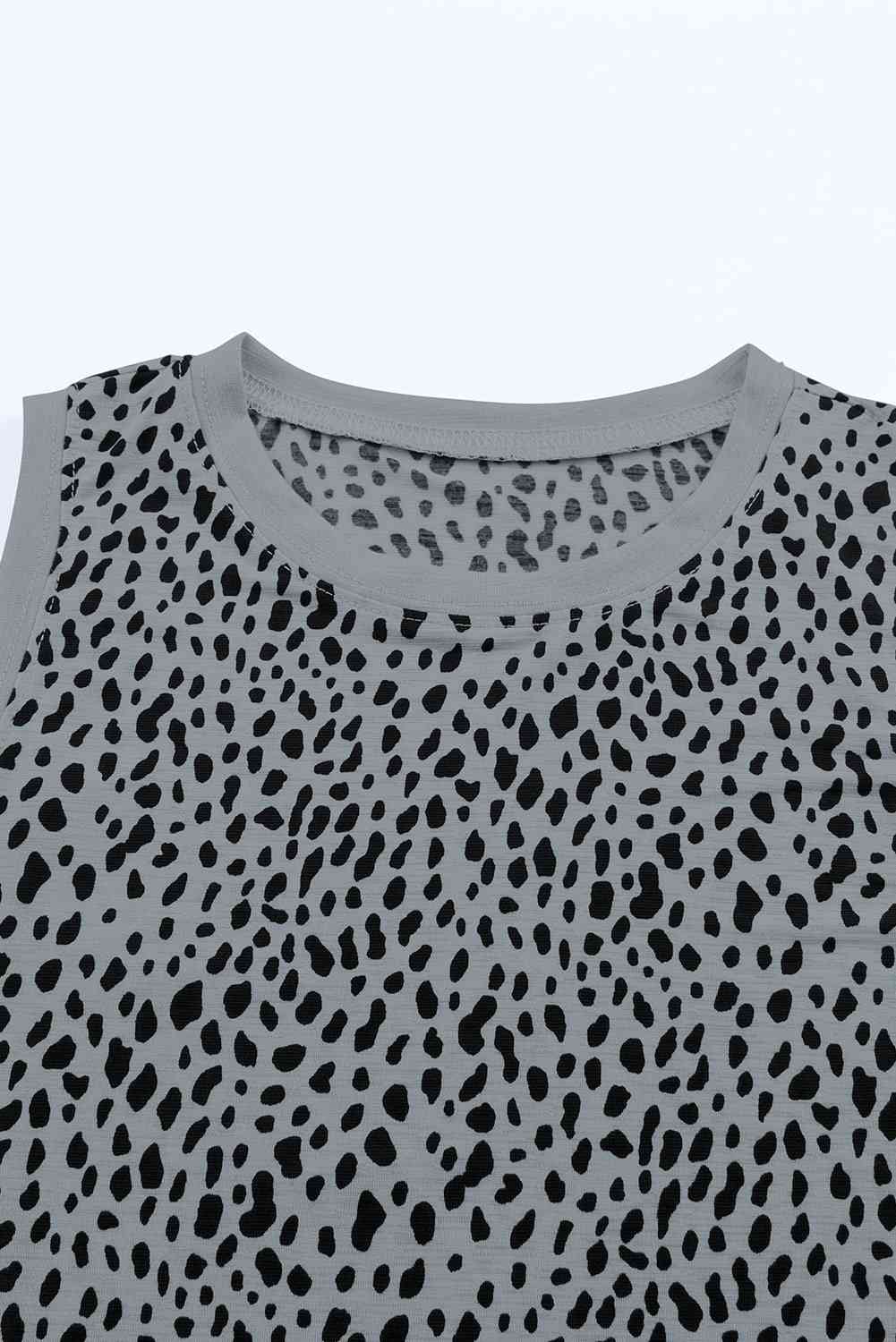 Printed Round Neck Tank - Be Bliss Boutique