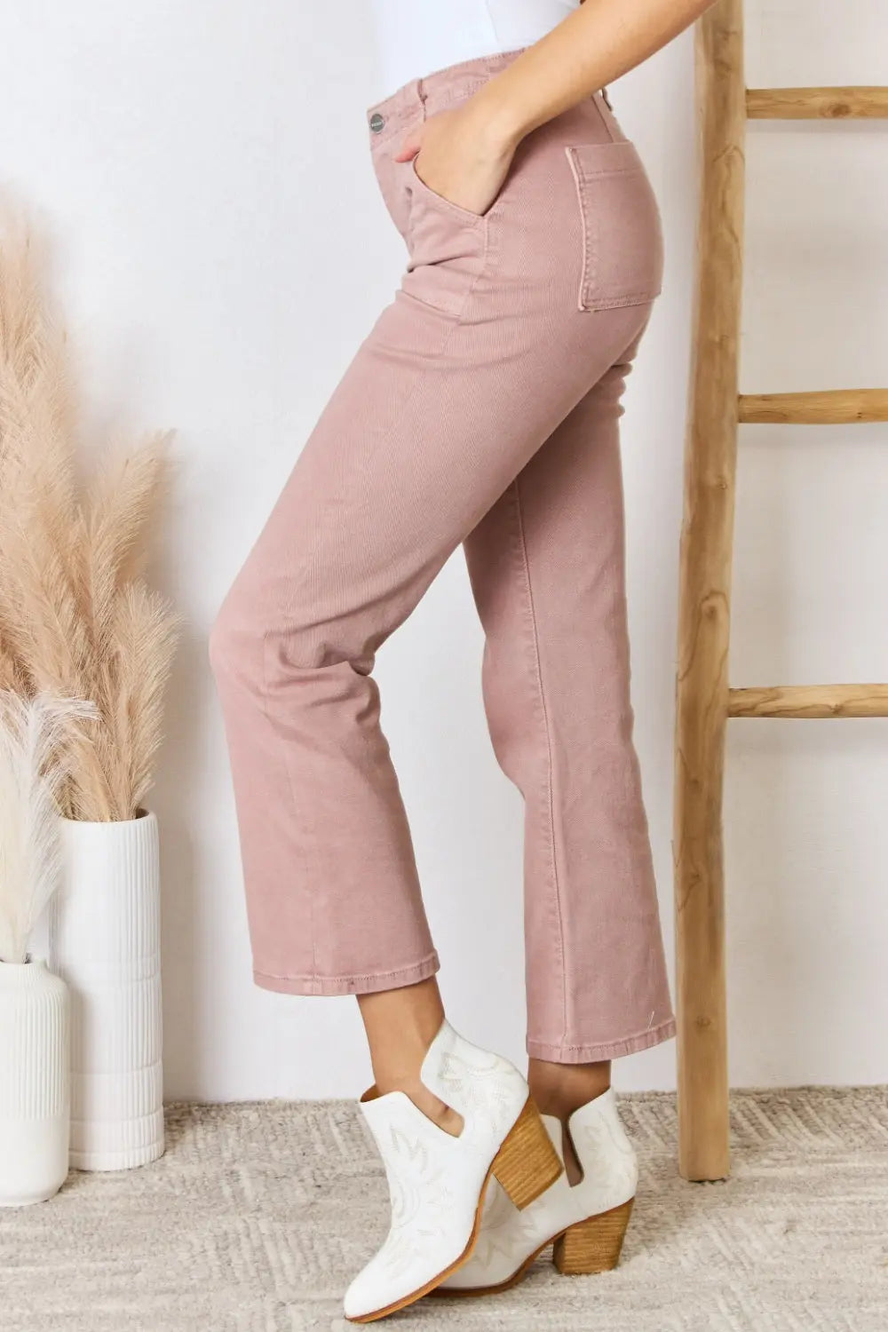RISEN Full Size High Rise Ankle Flare Jeans - Be Bliss Boutique