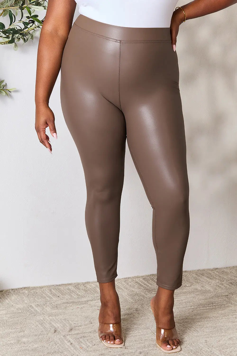 e.Luna Full Size High Waist Skinny Pants - Be Bliss Boutique