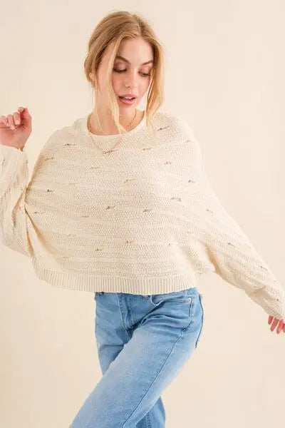 And The Why Dolman Sleeves Sweater - Be Bliss Boutique