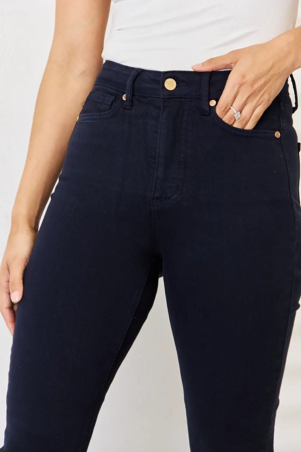 Judy Blue Full Size Garment Dyed Tummy Control Skinny Jeans - Be Bliss Boutique