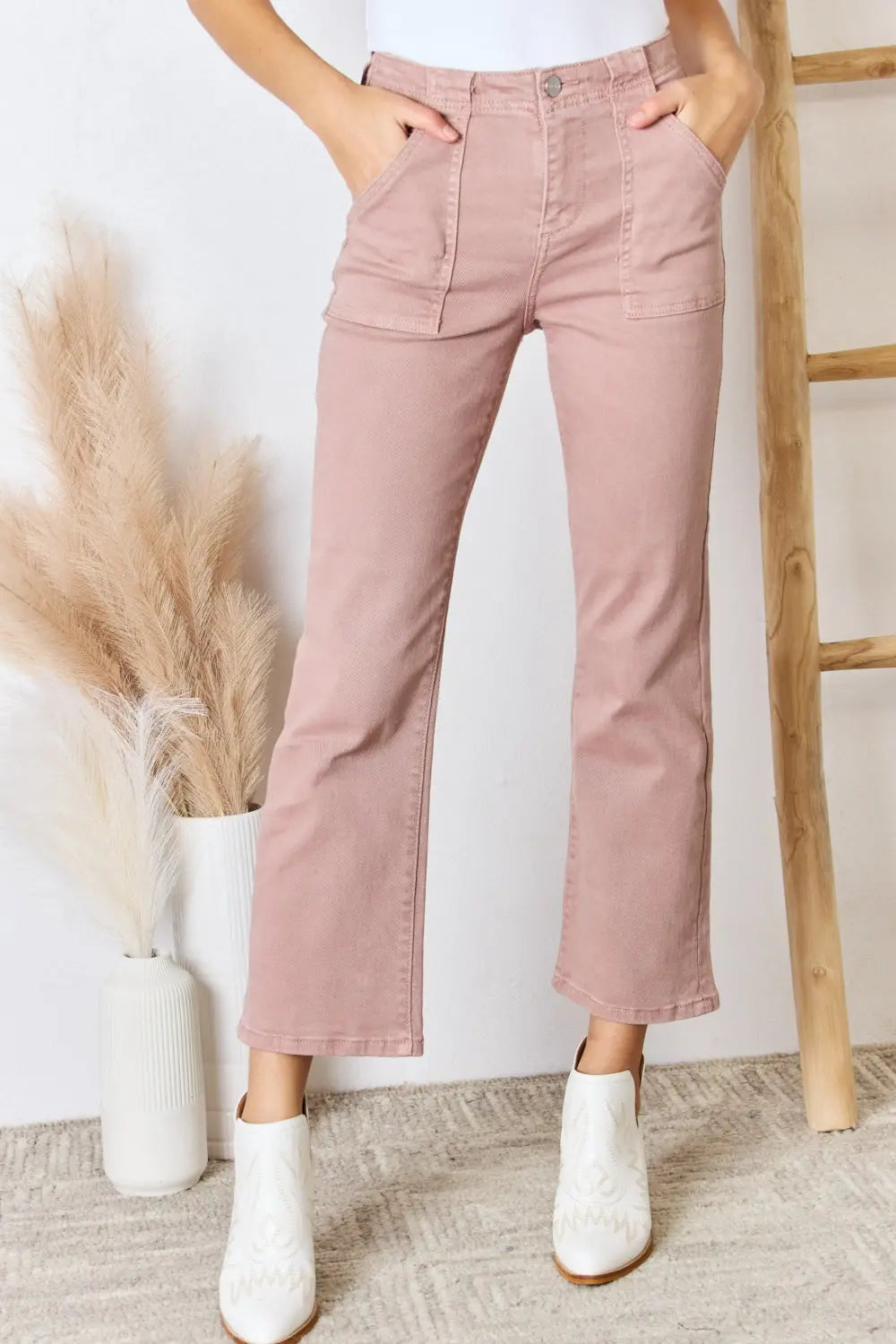 RISEN Full Size High Rise Ankle Flare Jeans - Be Bliss Boutique