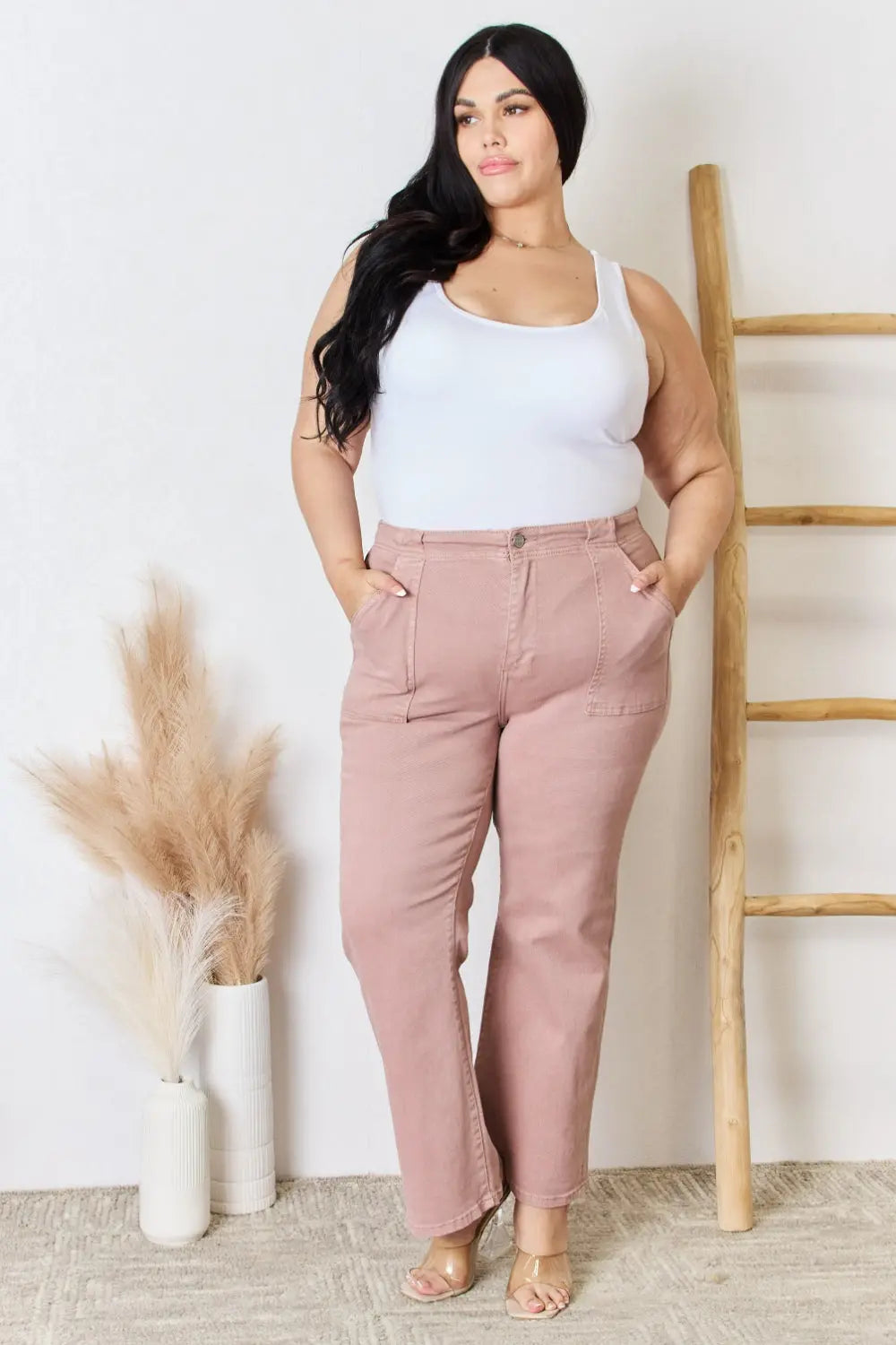 RISEN Full Size High Rise Ankle Flare Jeans - Be Bliss Boutique