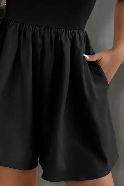 Pocketed Tube Wide Leg Romper - Be Bliss Boutique