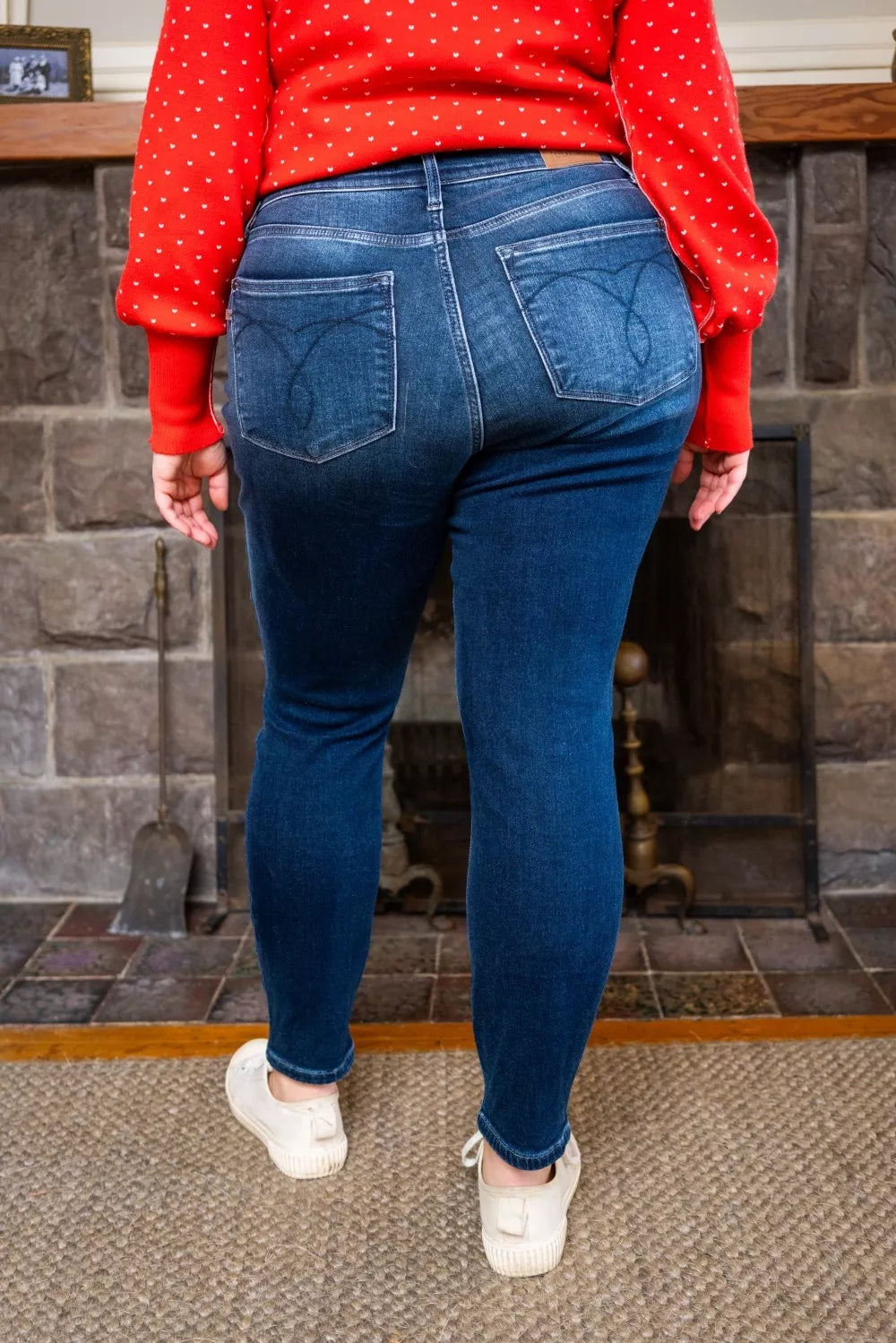 Judy Blue Full Size Washed Thermal Skinny Jeans - Be Bliss Boutique