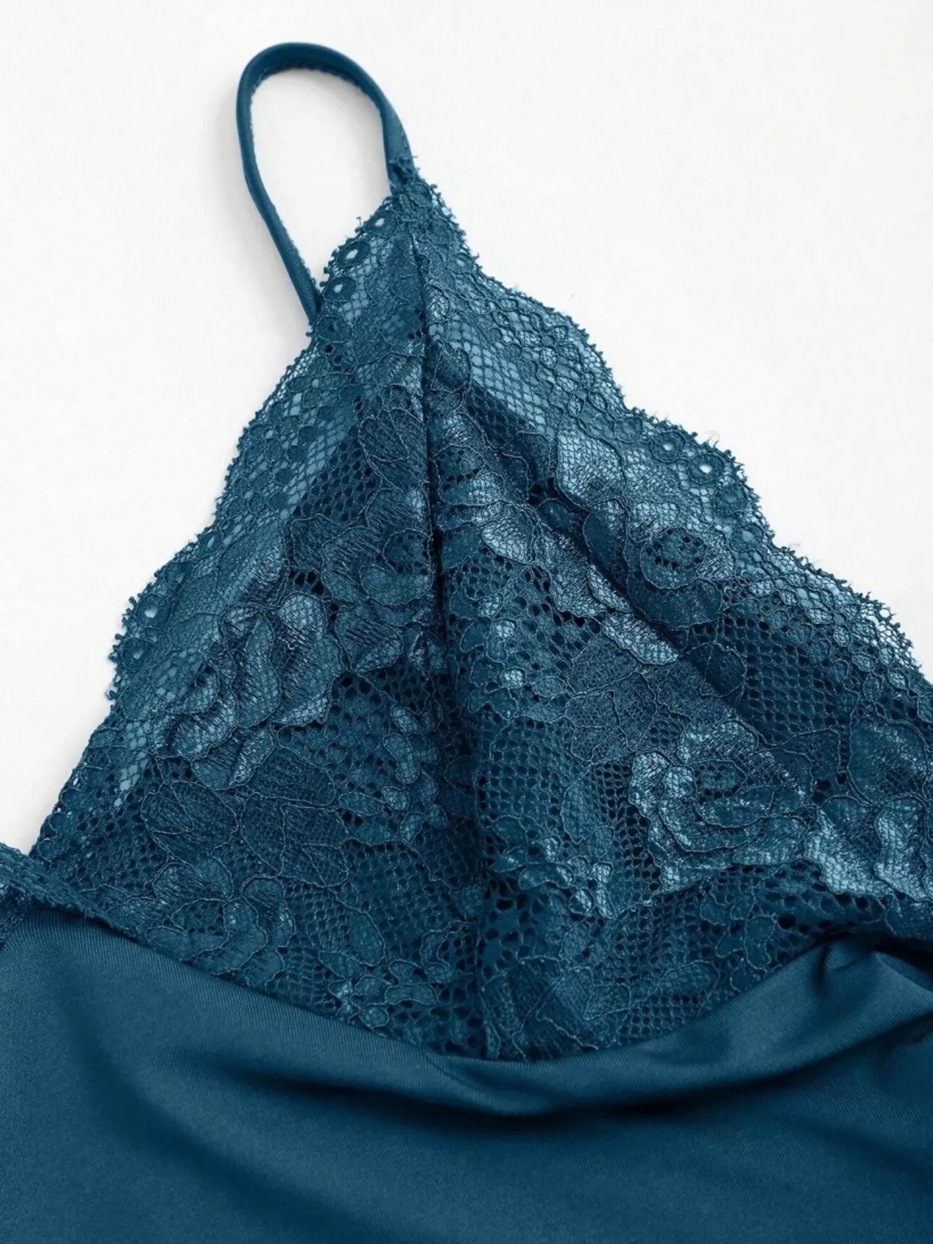 Lace Trim Ruched Mermaid Dress - Be Bliss Boutique