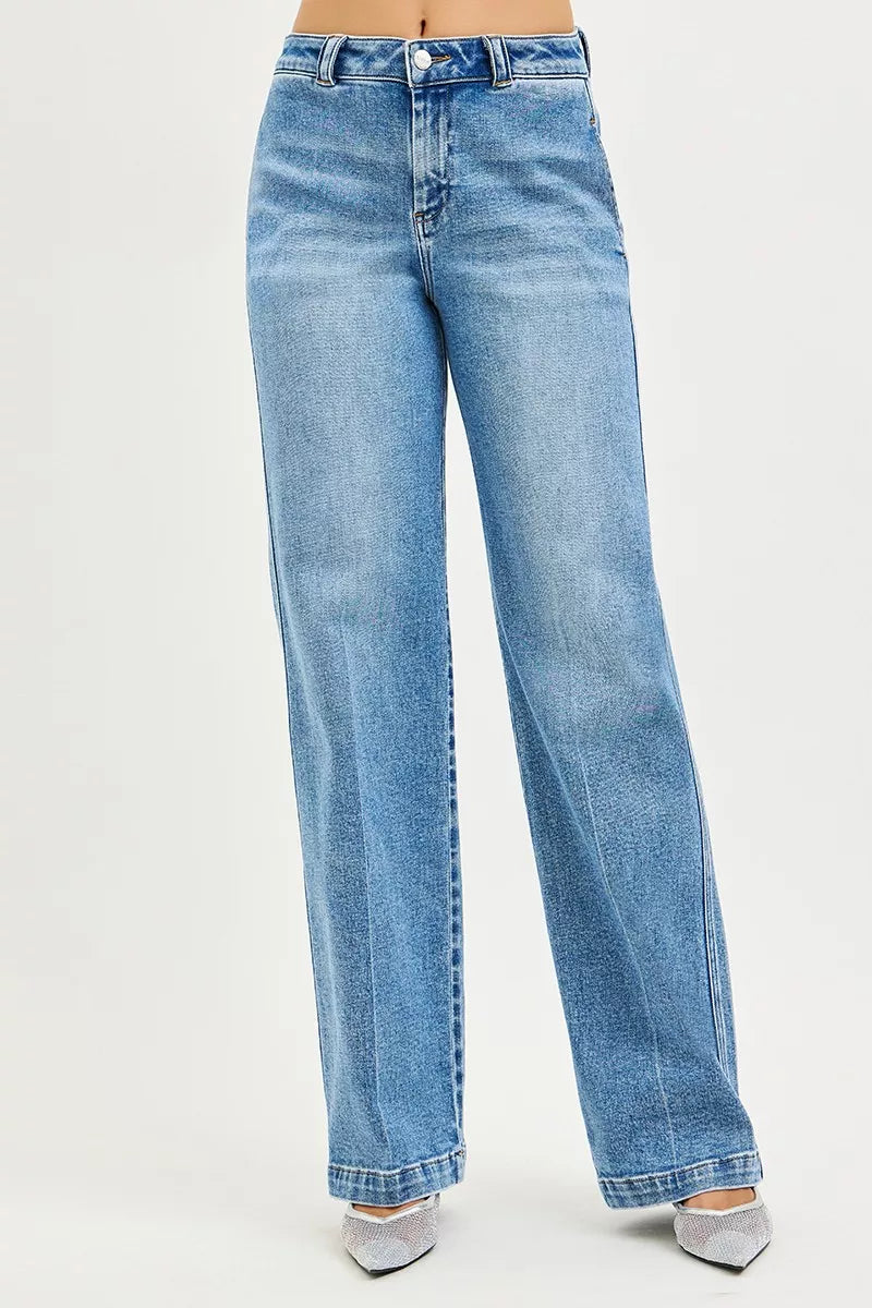 RISEN Jeans - Slouchy Straight Jeans - Be Bliss Boutique