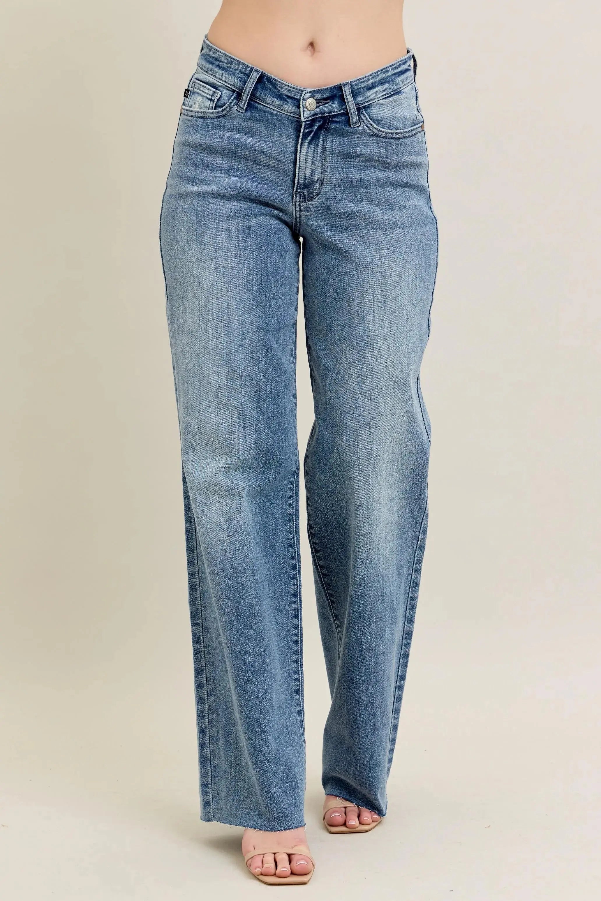 Judy Blue Full Size V - Front Baggy Jeans Plus Size | Be Bliss Boutique