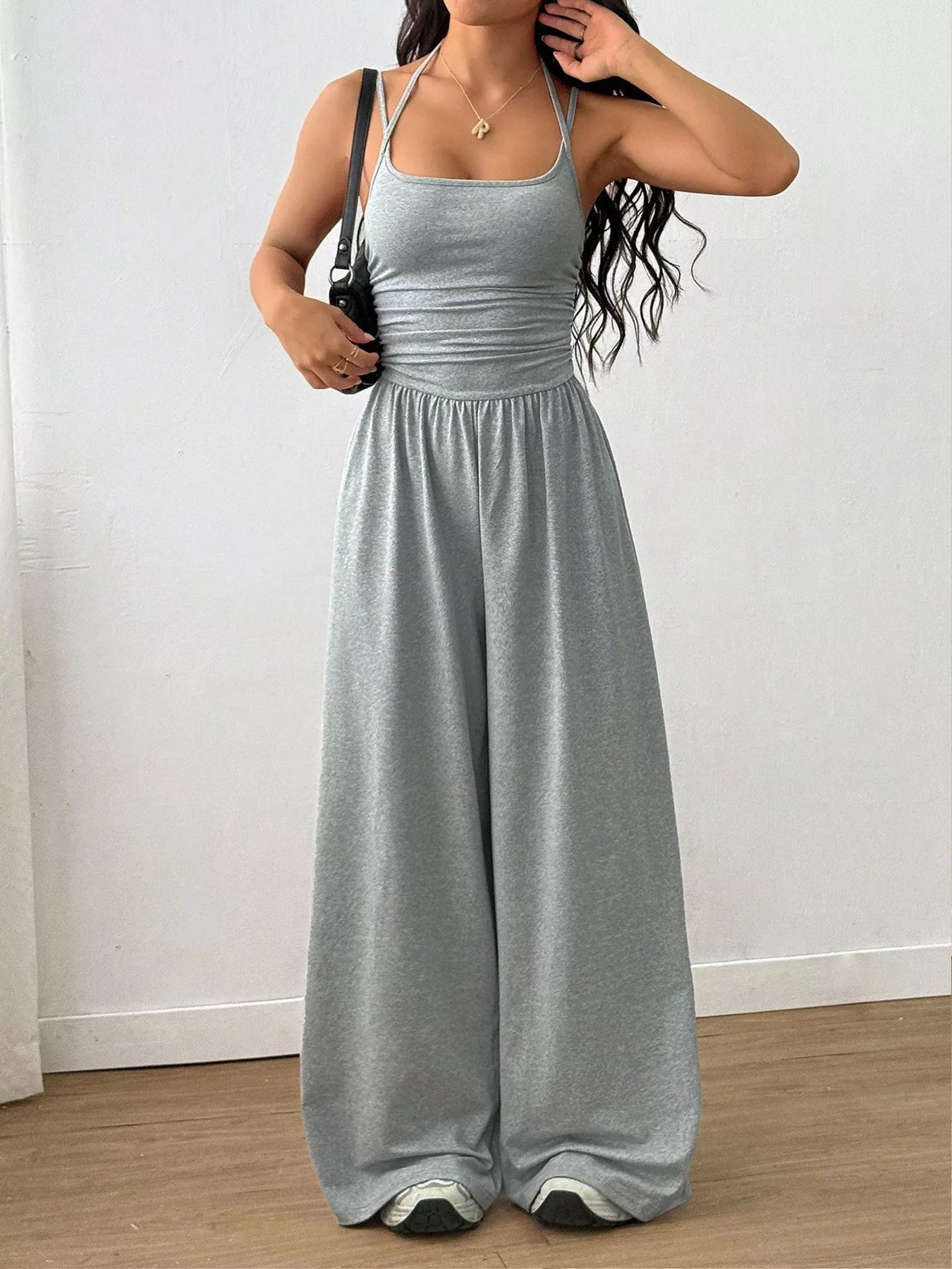 Sleeveless Wide Leg Casual Jumpsuit - Be Bliss Boutique