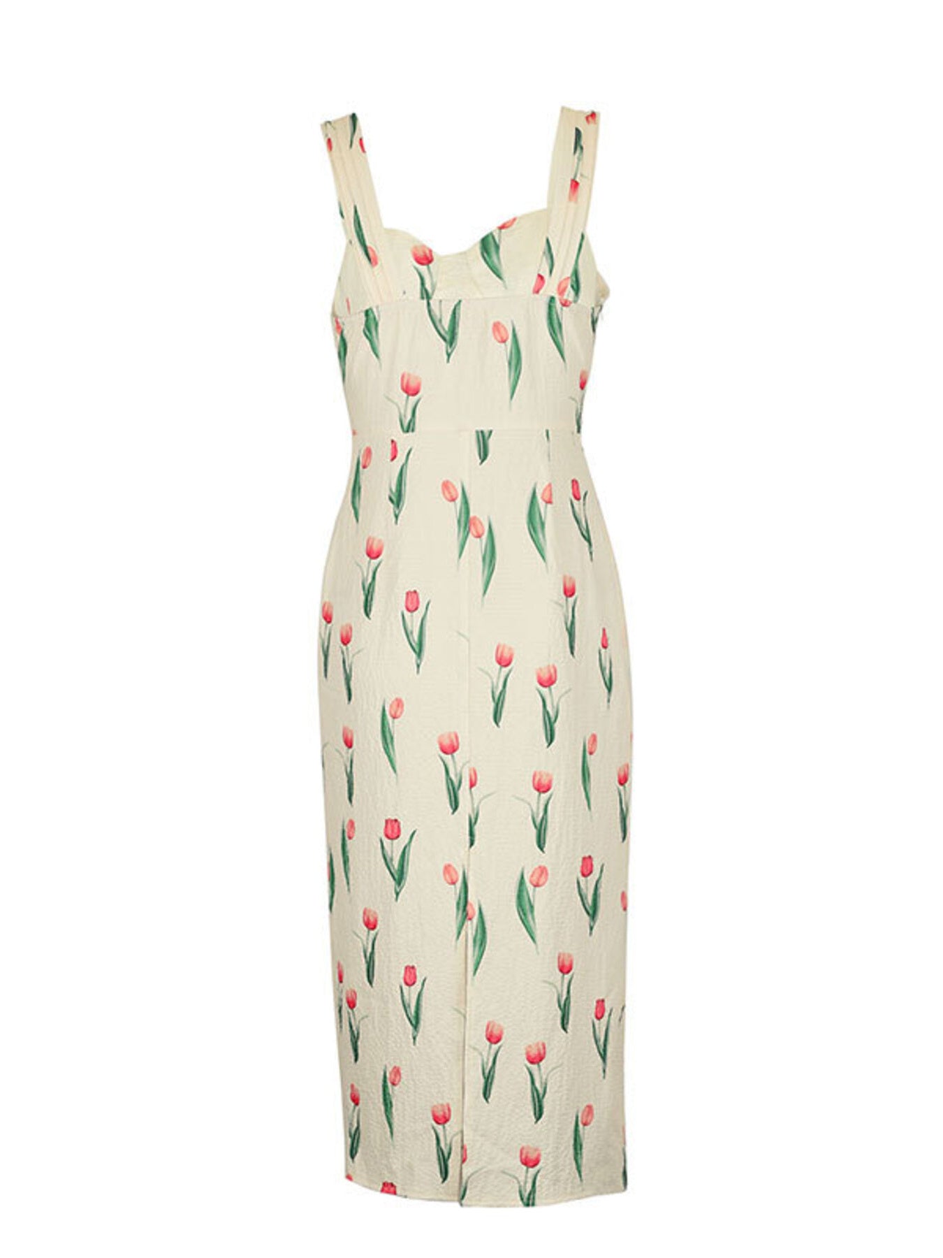 Tulip Print Twist Front Slit Cami Dress - Be Bliss Boutique