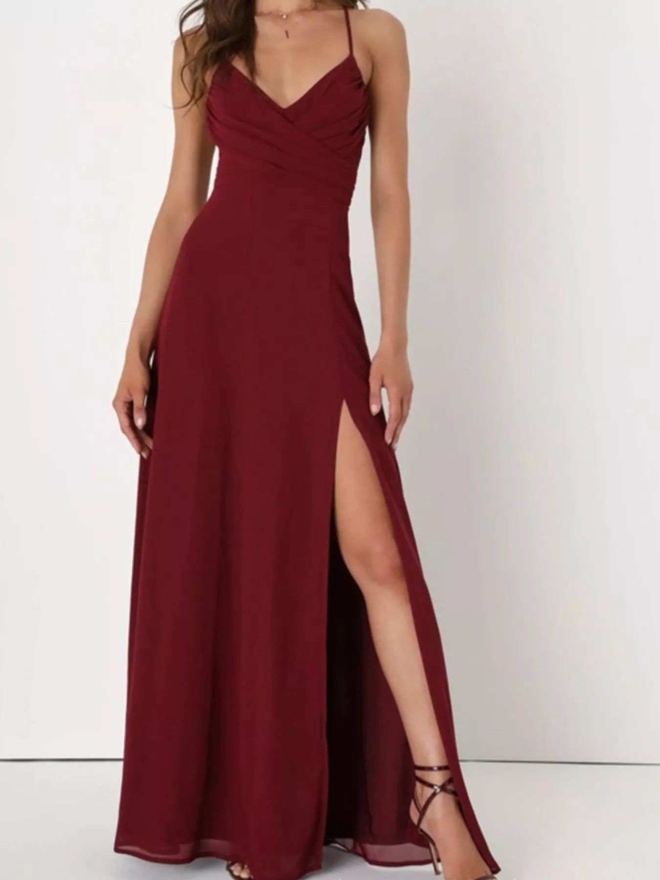 Crisscross Back Slit Maxi Dress - Be Bliss Boutique