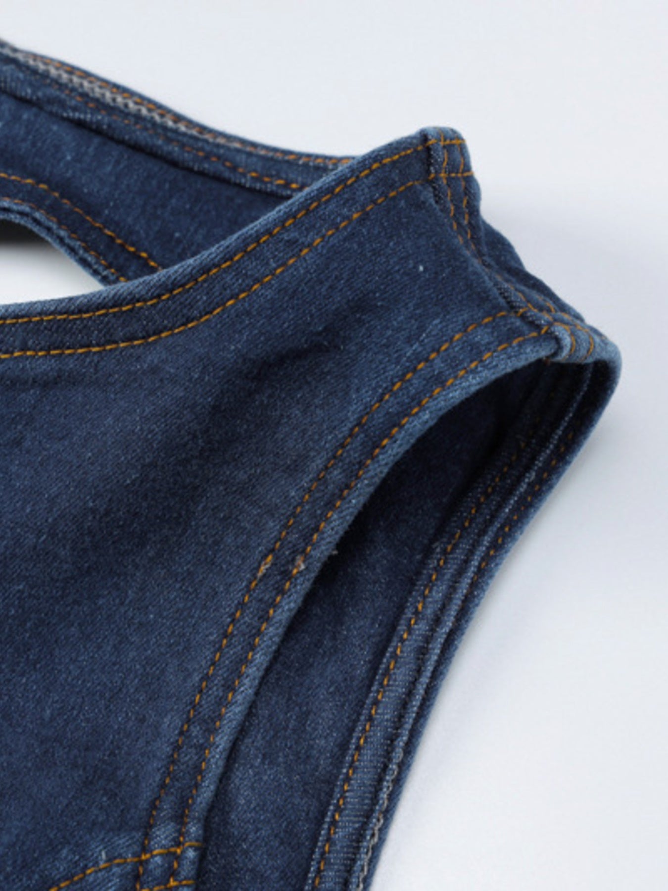 Zip Front Sleeveless Wide Leg Denim Jumpsuit - Be Bliss Boutique