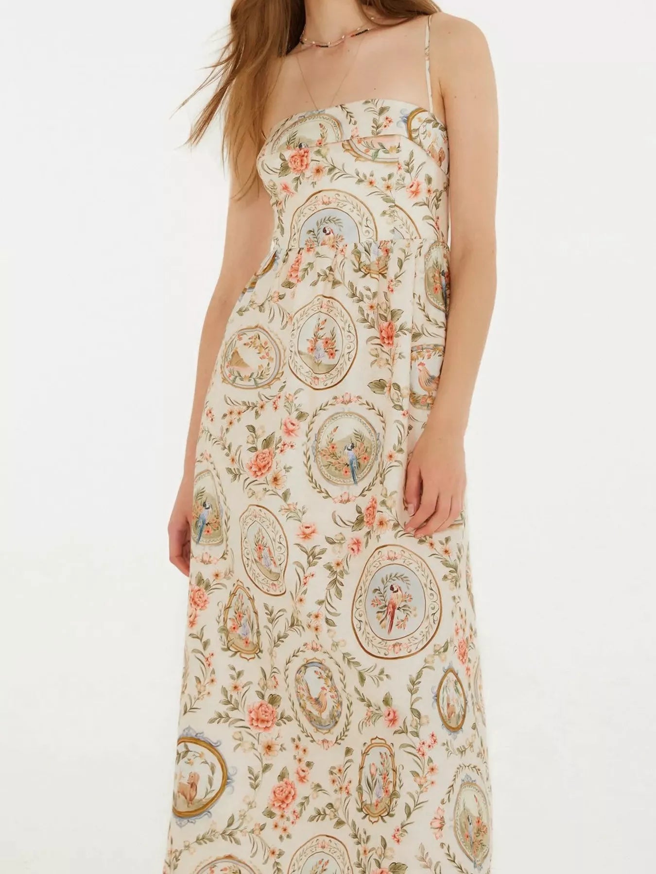 Floral Print Spaghetti Strap Midi Dress - Be Bliss Boutique