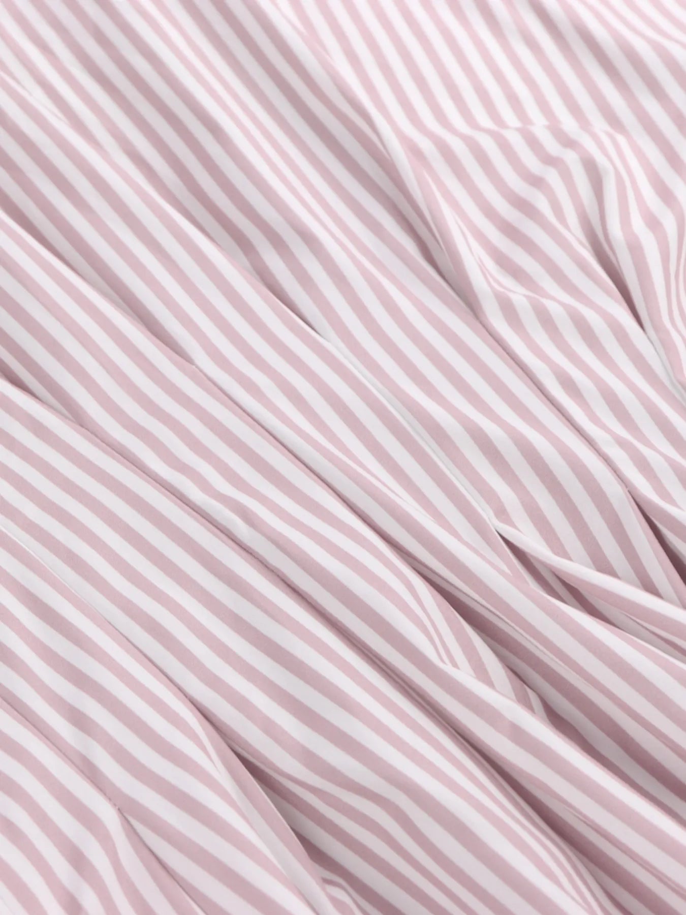 Pinstripe Puff Sleeve Cinched Waist Button Up Shirt -  Be Bliss Boutique