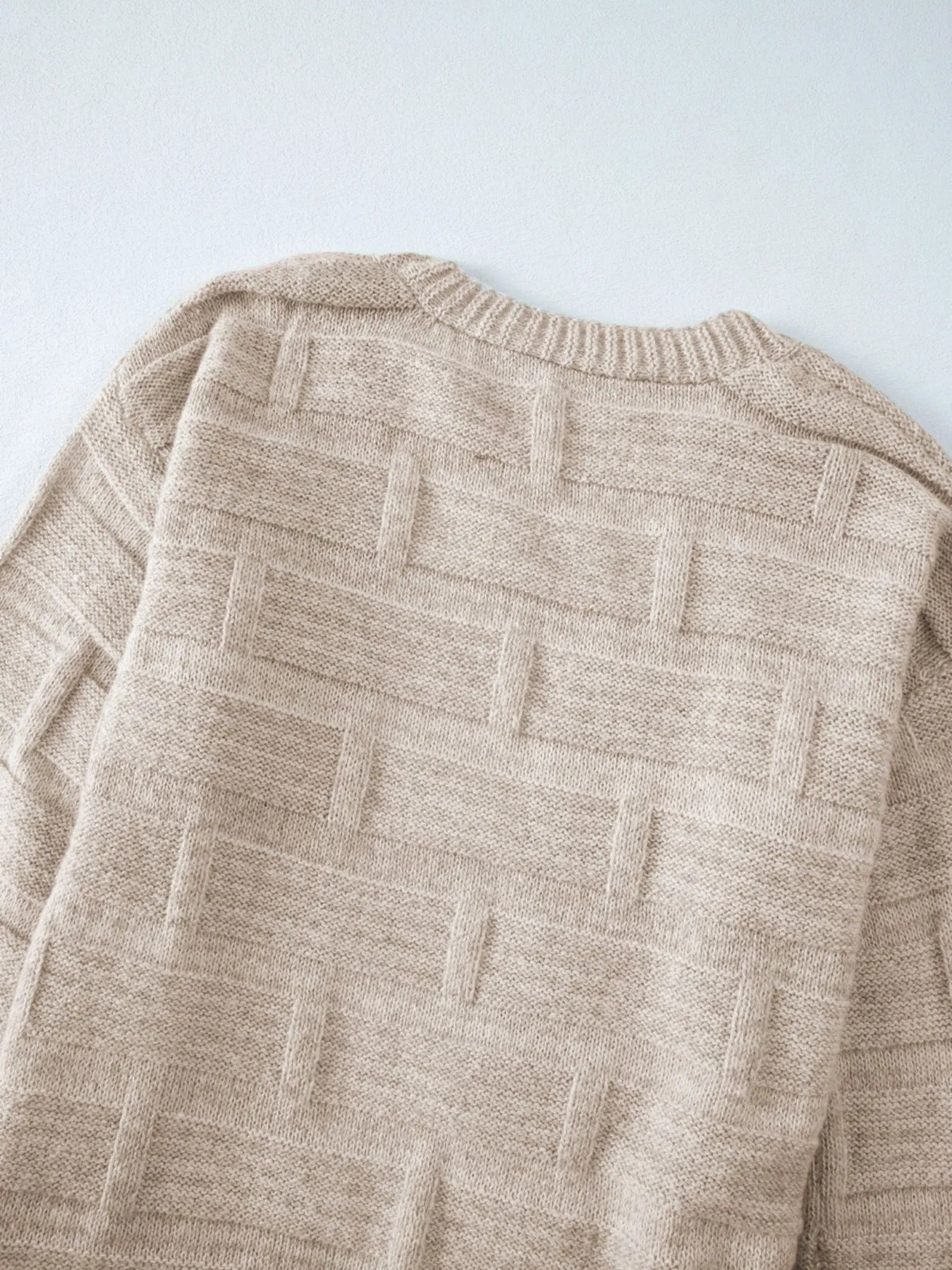 Textured Knit Open Front Cardigan with Pockets -  Be Bliss Boutique