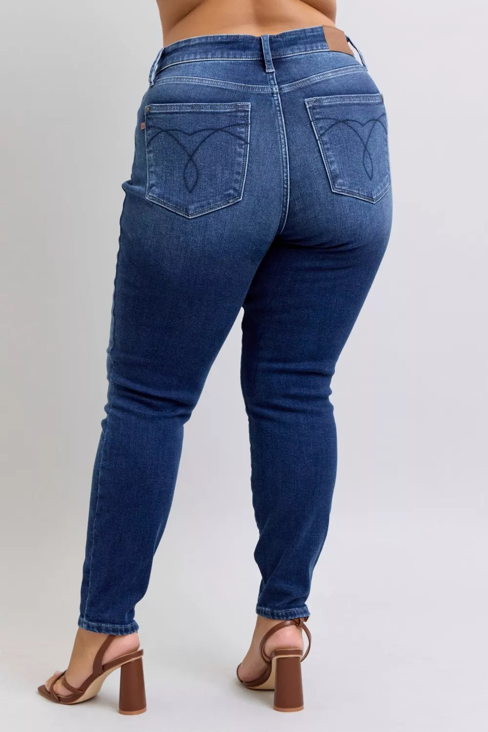 Judy Blue Full Size Washed Thermal Skinny Jeans - Be Bliss Boutique