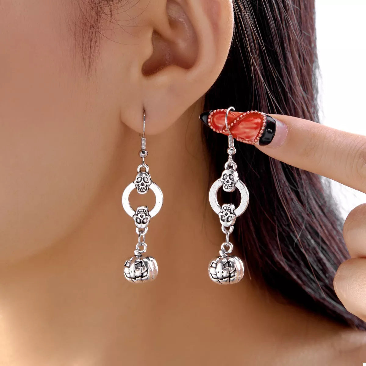 Halloween Pumpkin Dangle Earrings -  Be Bliss Boutique