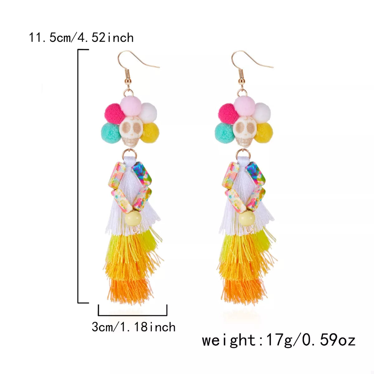 Halloween Ghost Tassel Drop Earrings - Be Bliss Boutique