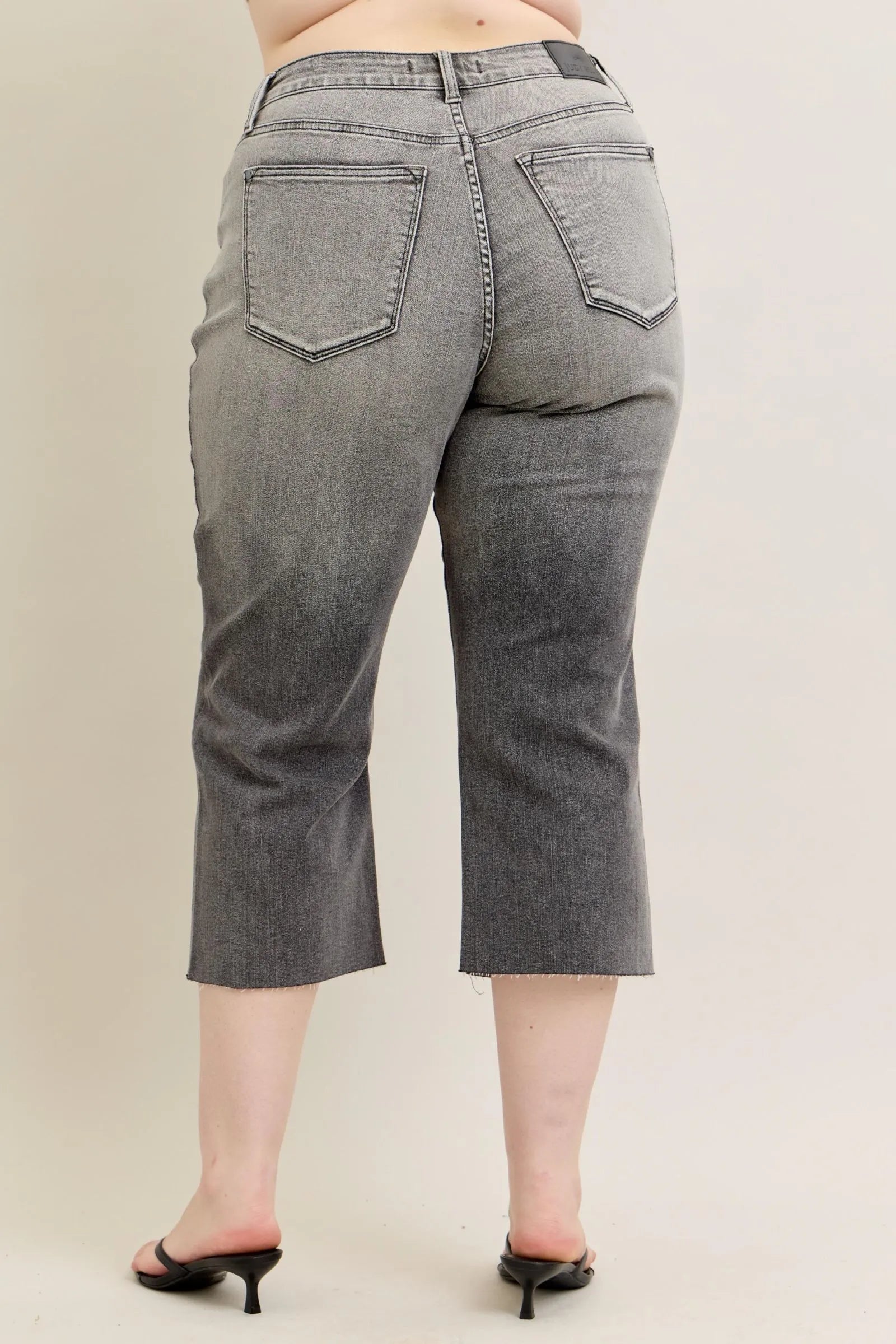 Judy Blue Jeans - Full Size Wide Leg Capris Jeans -  Be Bliss Boutique