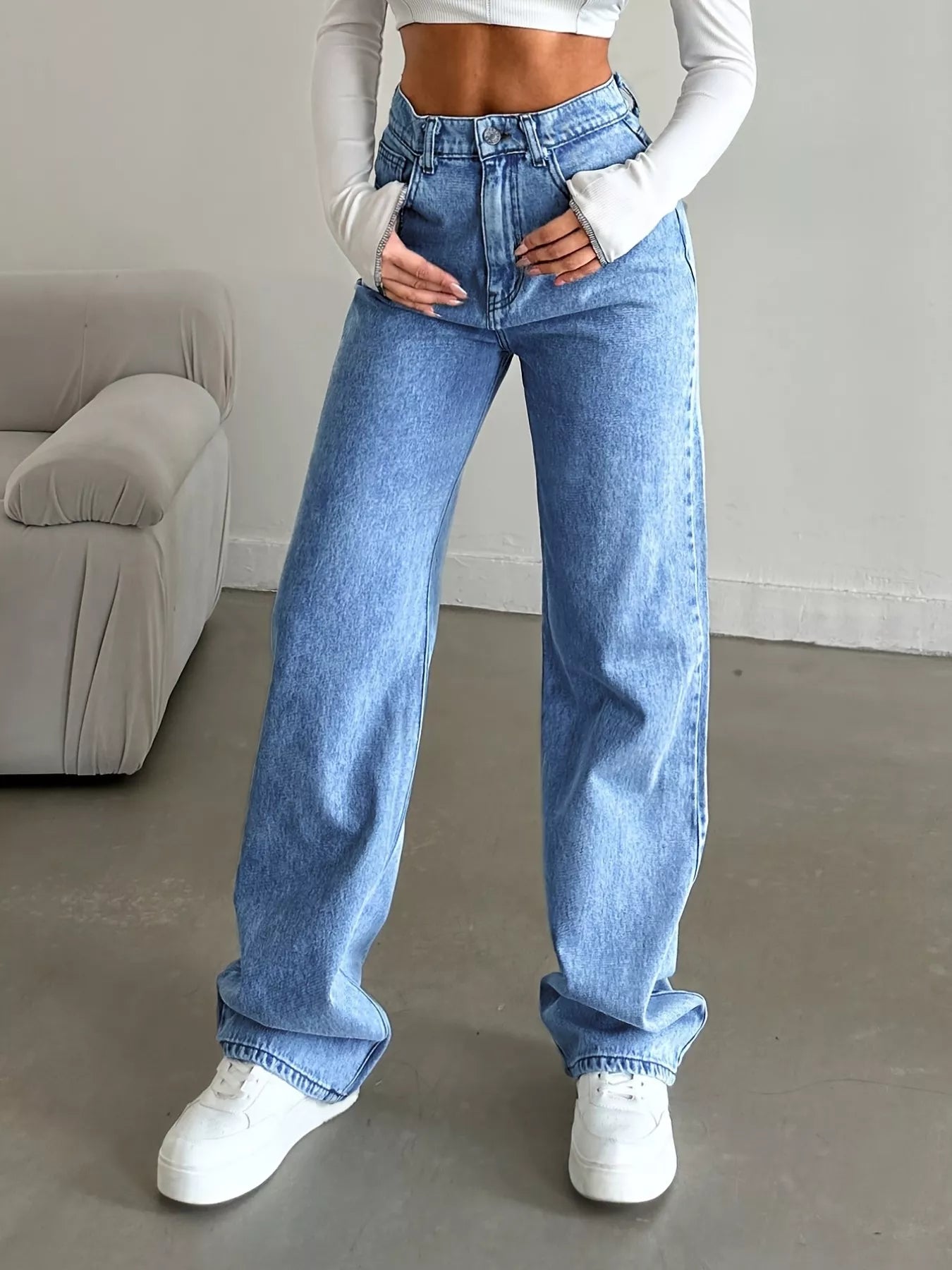 High Waist Wide Leg Jeans - Be Bliss Boutique