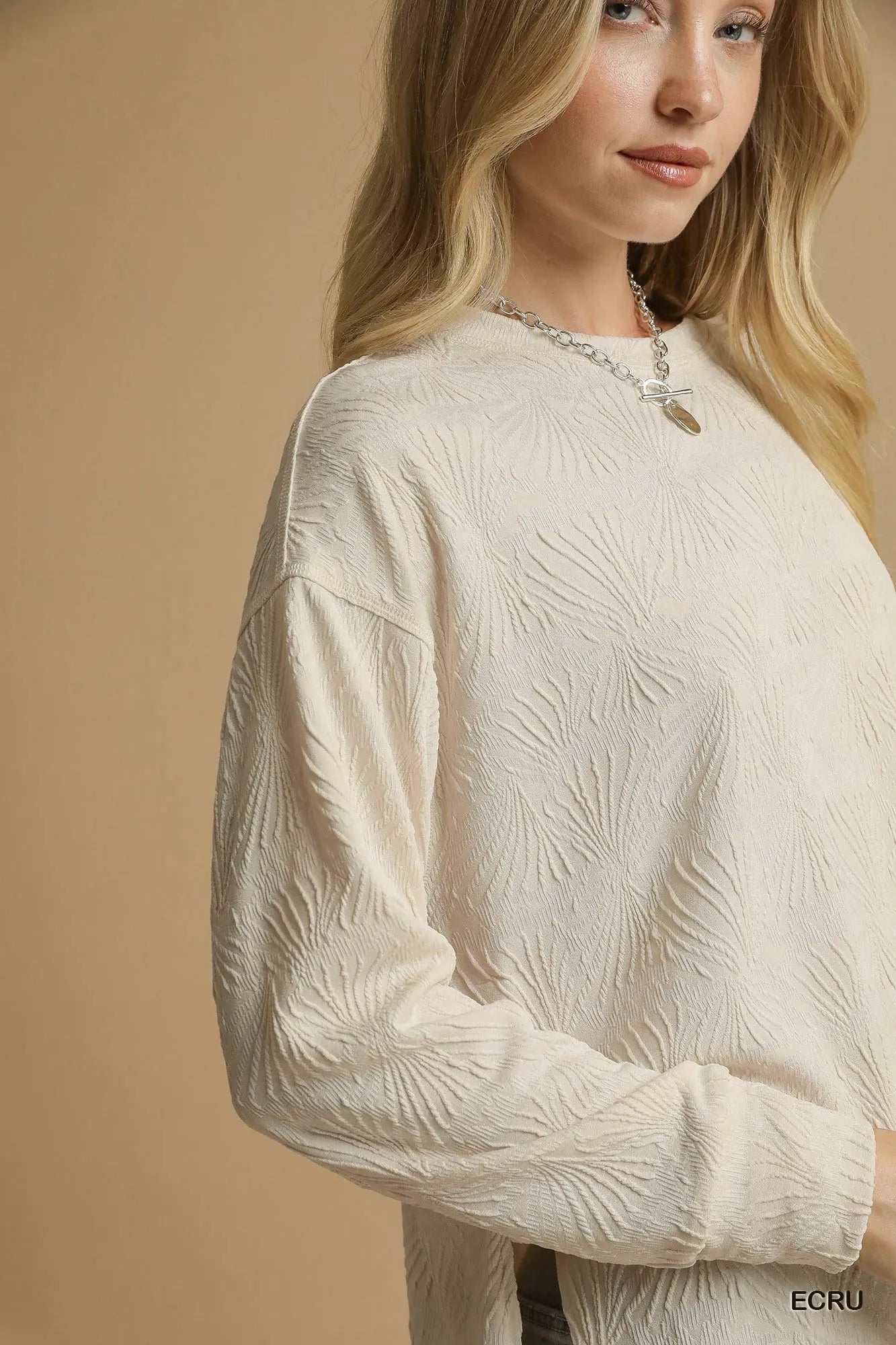 Umgee Textured Knit Long Sleeve Top -  Be Bliss Boutique