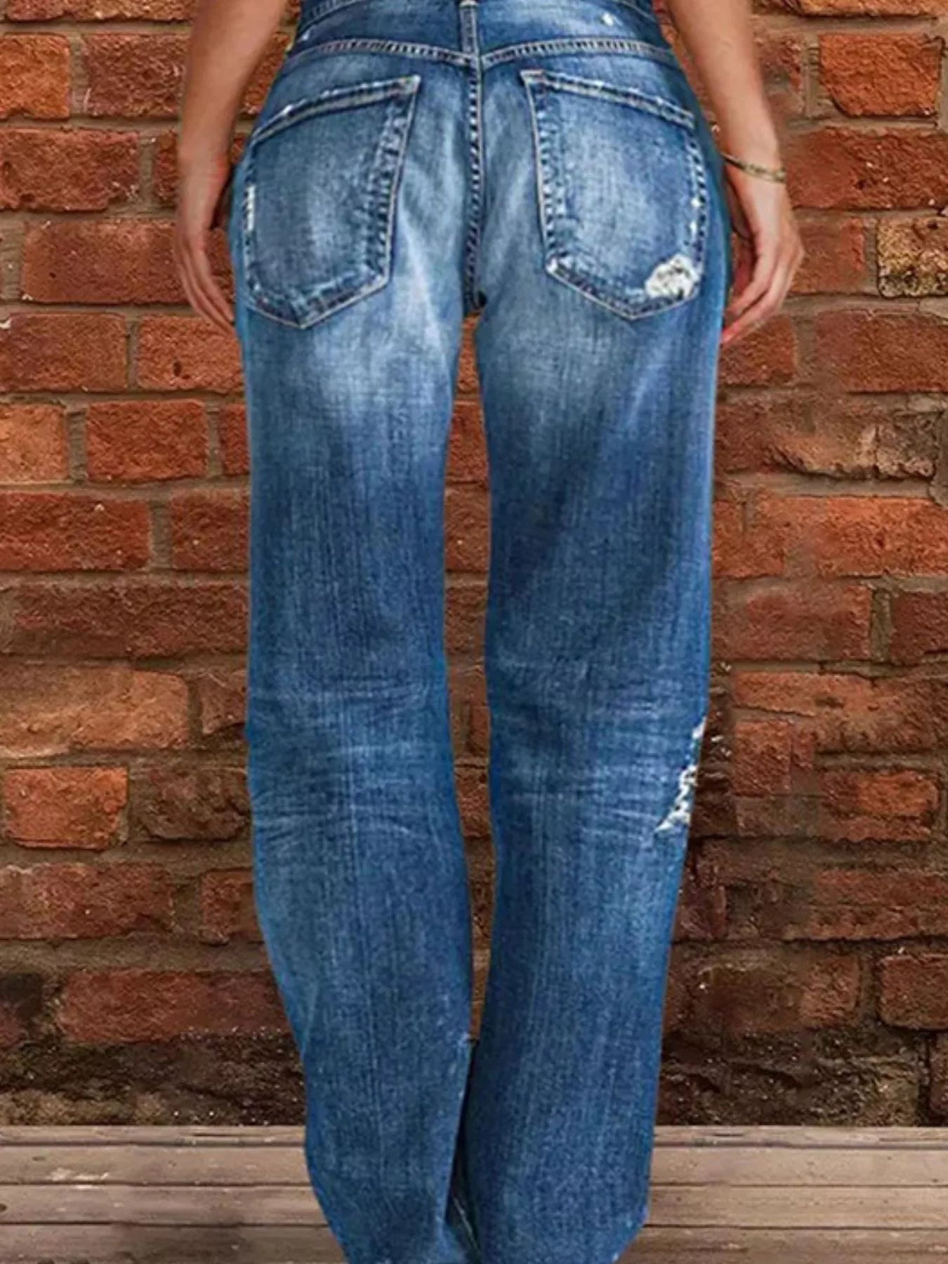 Full Size Distressed Raw Hem Jeans - Be Bliss Boutique