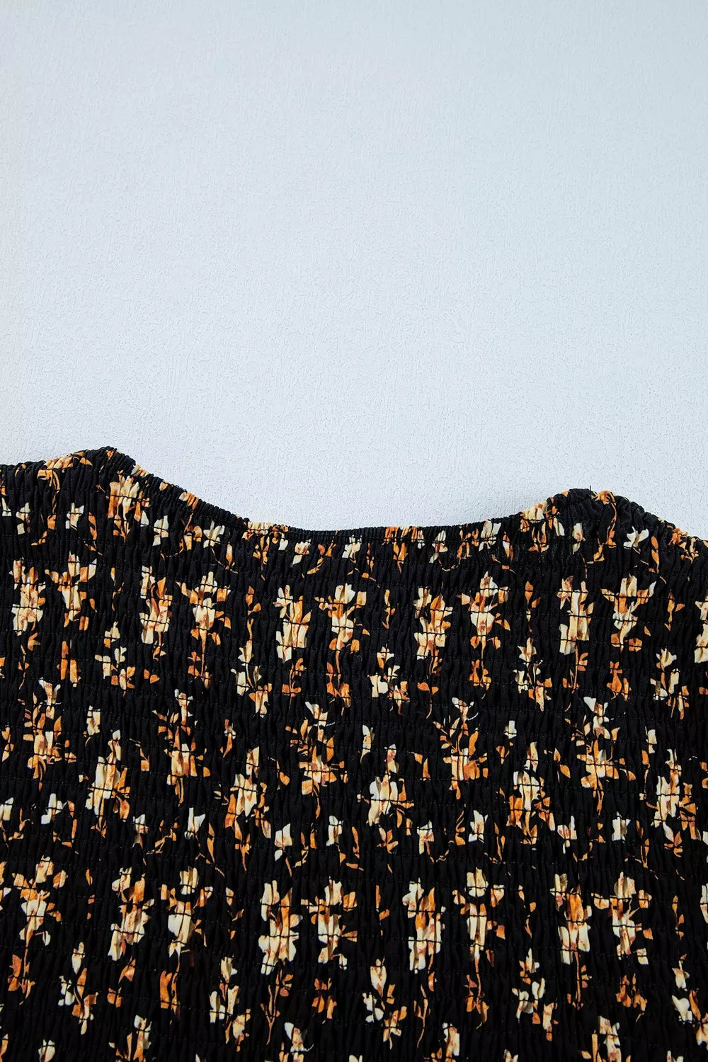 Women's Floral Print Smocked Waist Long Sleeve Blouse - Be Bliss Boutique