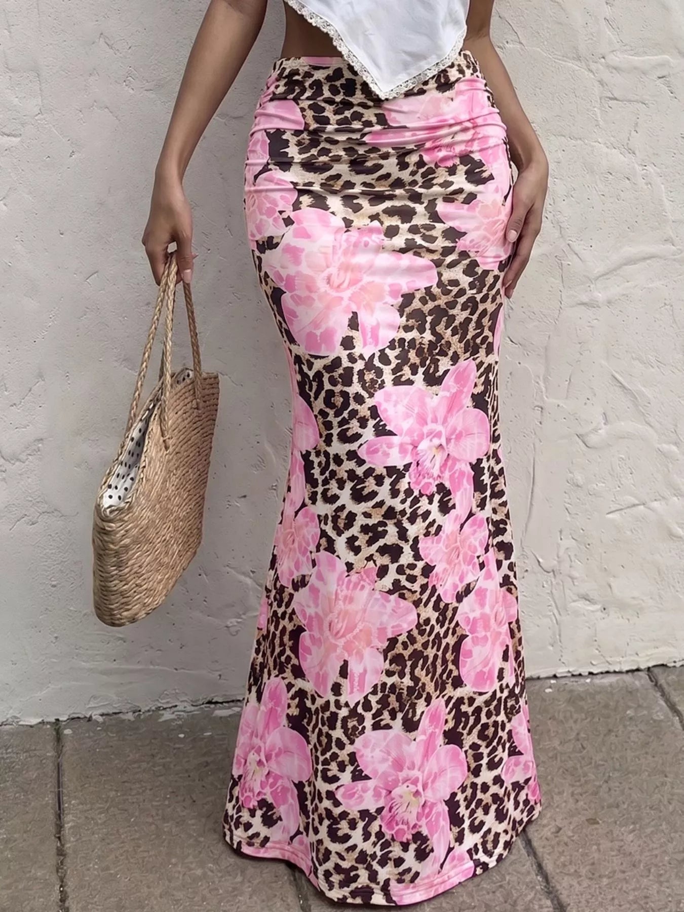 Leopard Print Bodycon Maxi Skirt - Be Bliss Boutique