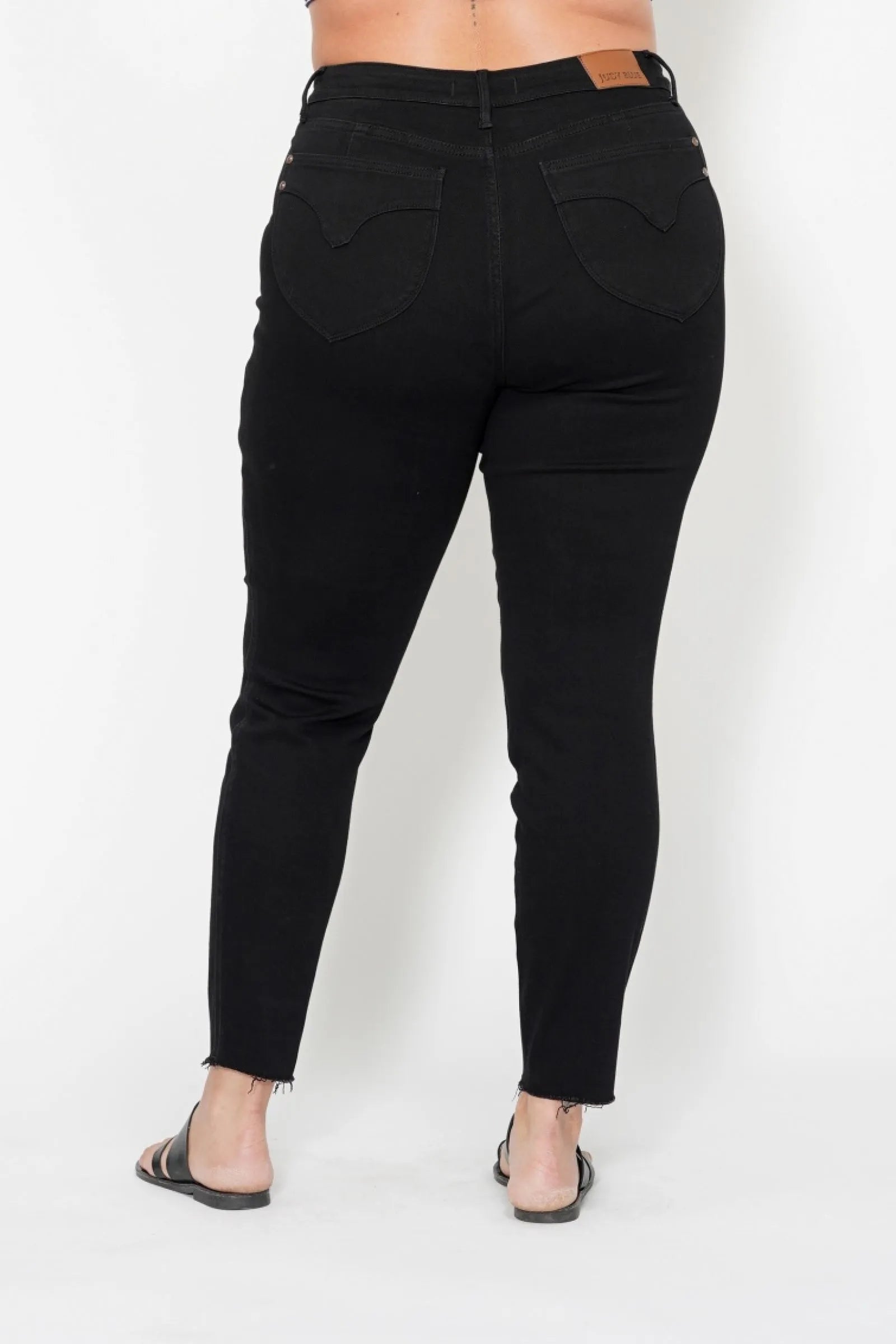 Judy Blue Full Size High Waisted Tummy Control Shield Pockets Skinny Jeans Plus Size -  Be Bliss Boutique