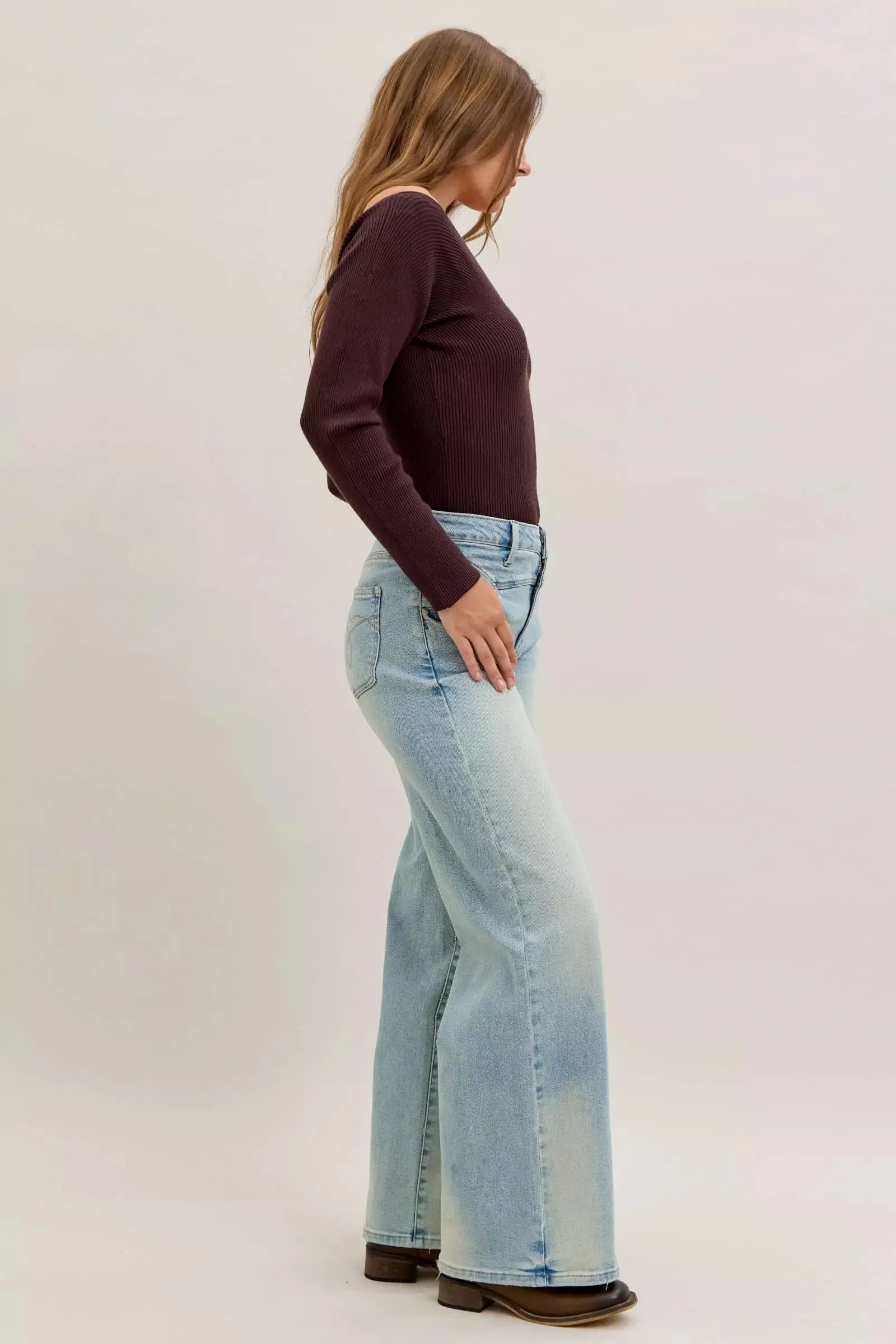 Judy Blue Jeans - High Waist Column Straight Jeans - Be Bliss Boutique