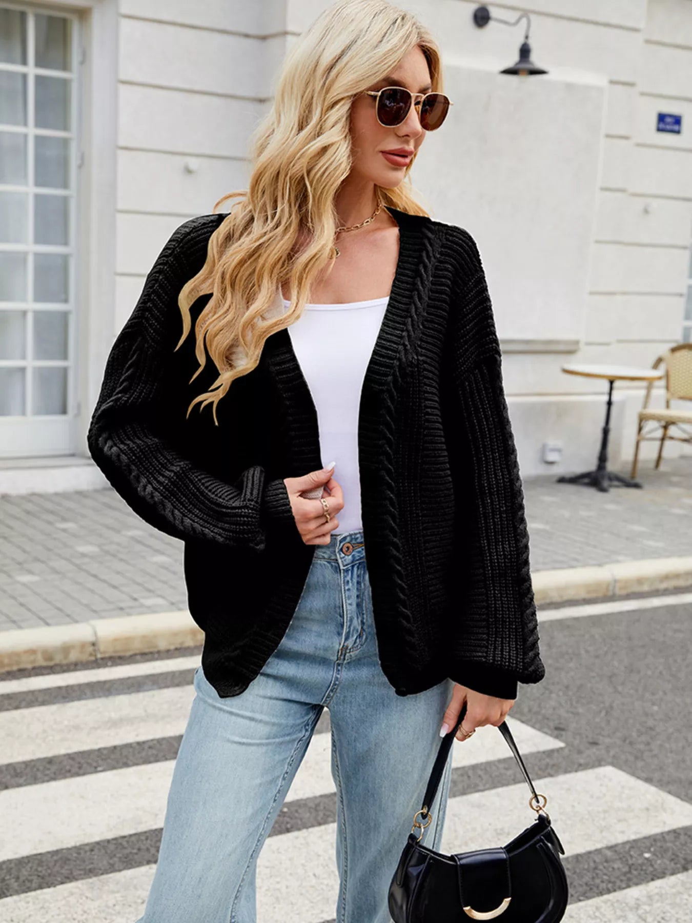 Button Up Long Sleeve Cardigan -  Be Bliss Boutique