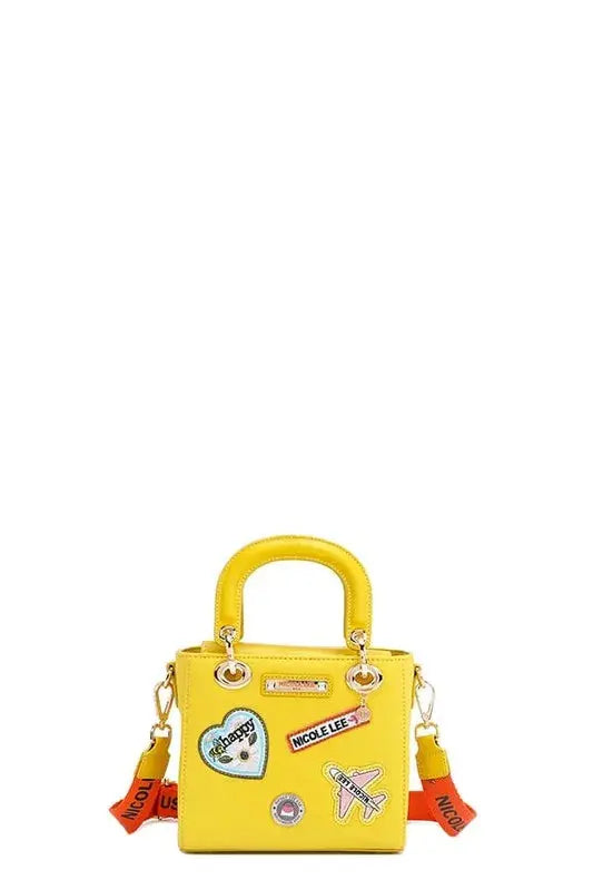Nicole Lee USA Color Patch Handbag with Top Handle | Be Bliss Boutique
