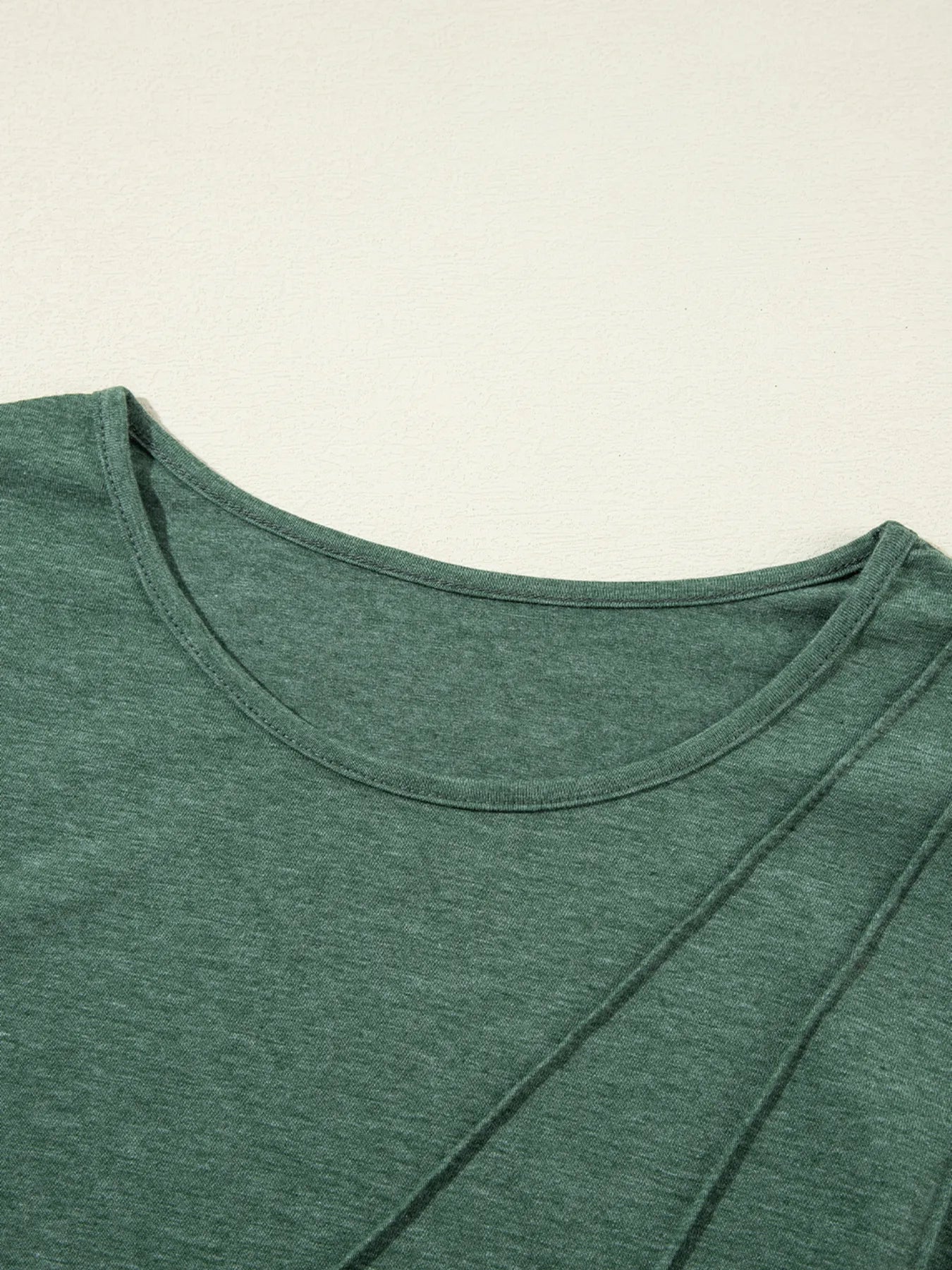 Asymmetric Seam Detail Long Sleeve Top -  Be Bliss Boutique